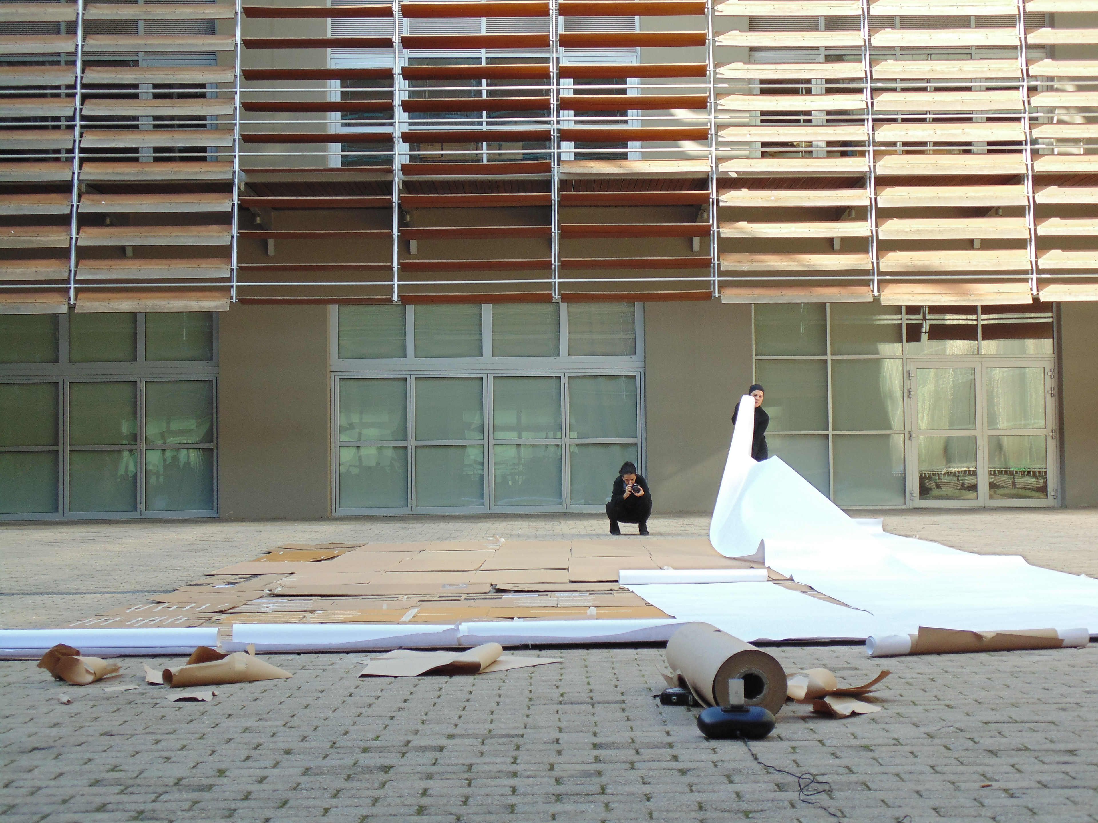 Rolling out the canvas