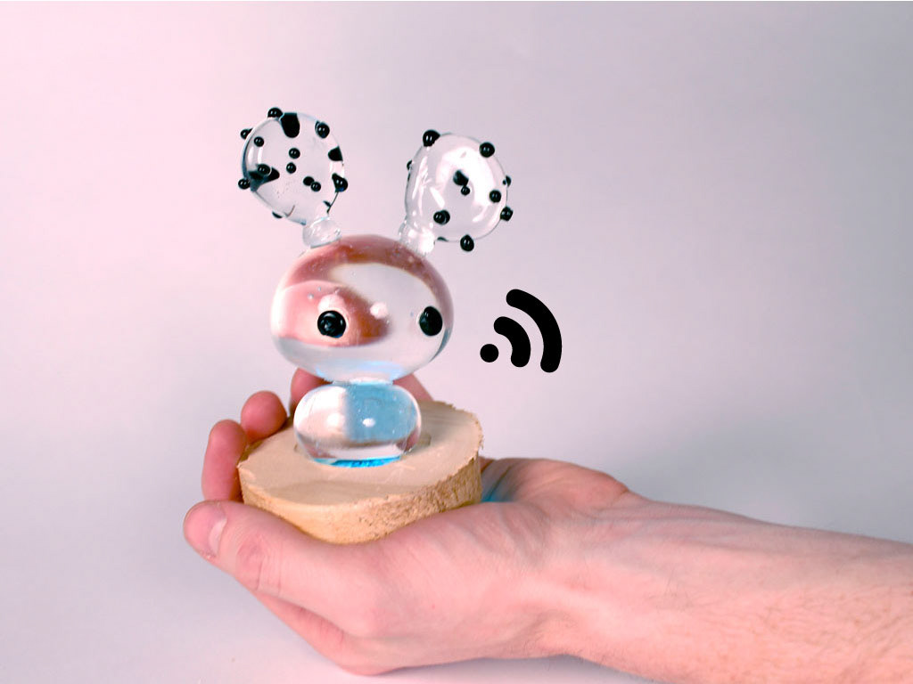 The toy lights up only when a loved one has messaged