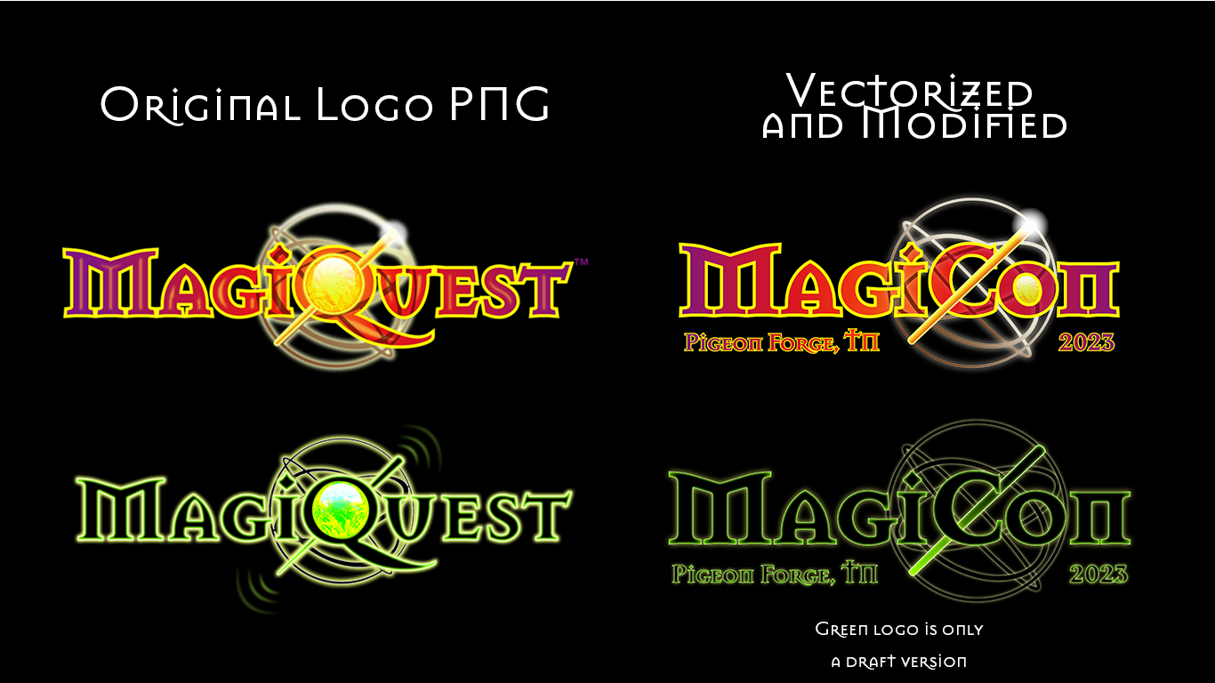 Alexis L - Graphic Design - MagiCon - Logo Vectorization and Modification