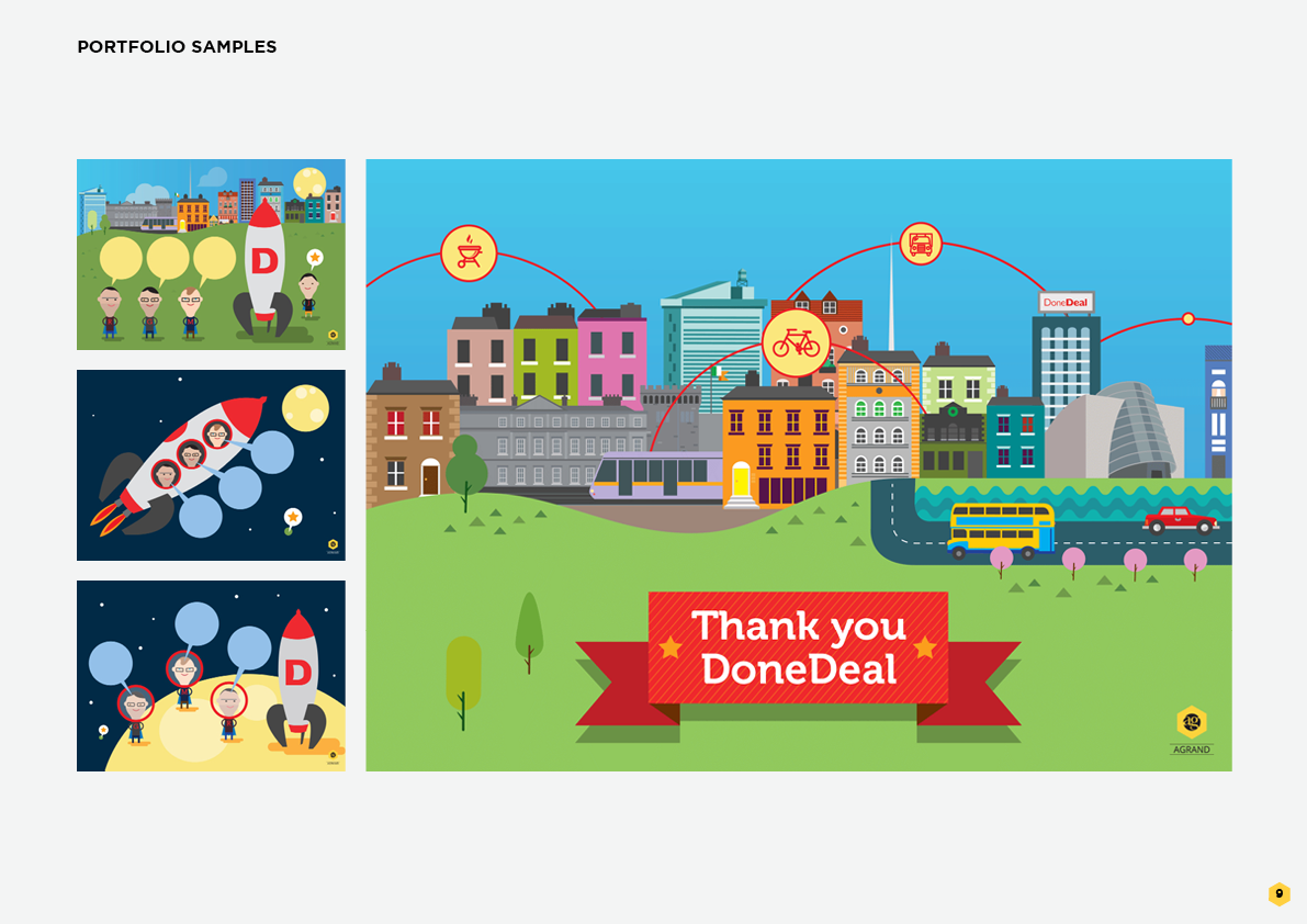 Business presentation for DoneDeal. Aga Grandowicz | agrand design and marketing.