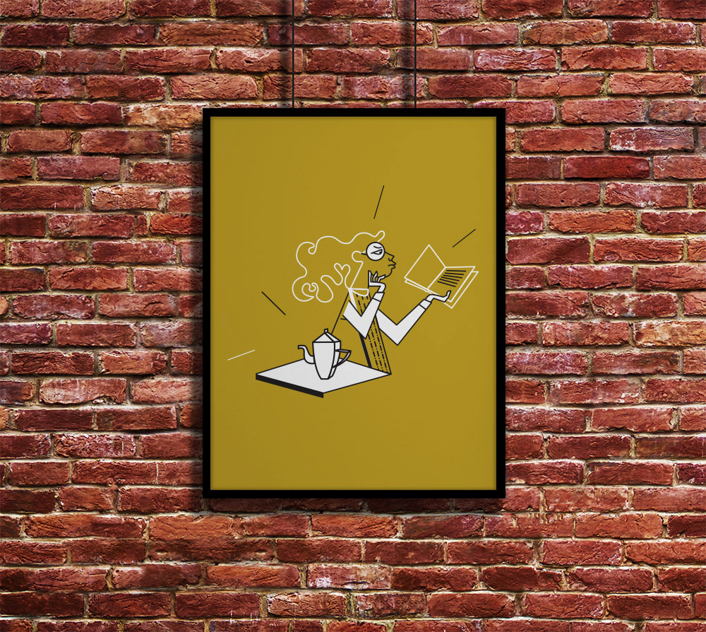 Avid reader_illustration by Aga Grandowicz_AGRAND