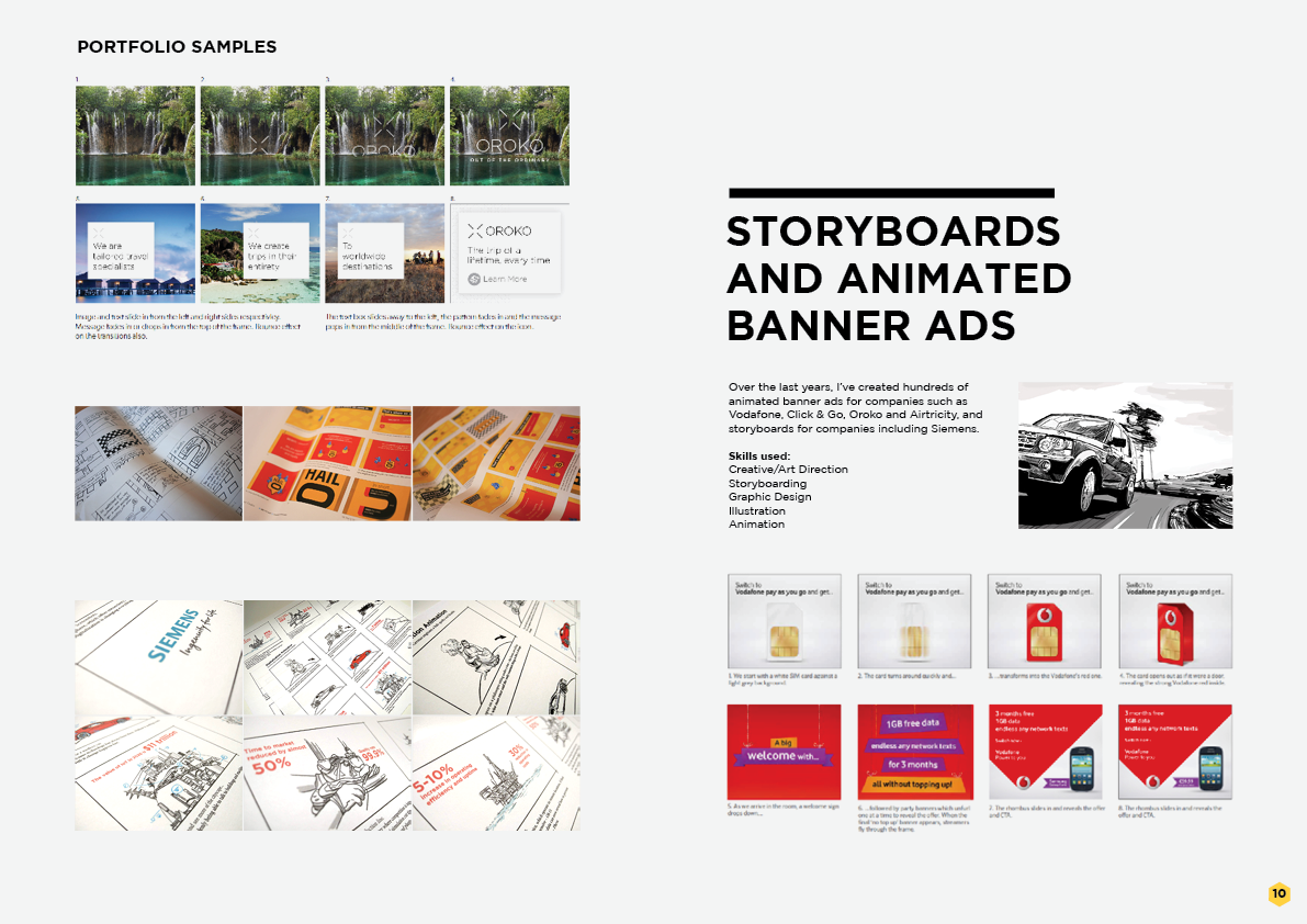 STORYBOARDS AND ANIMATED BANNER ADS. Oroko, Siemens, Hailo. Aga Grandowicz | agrand design and marketing.