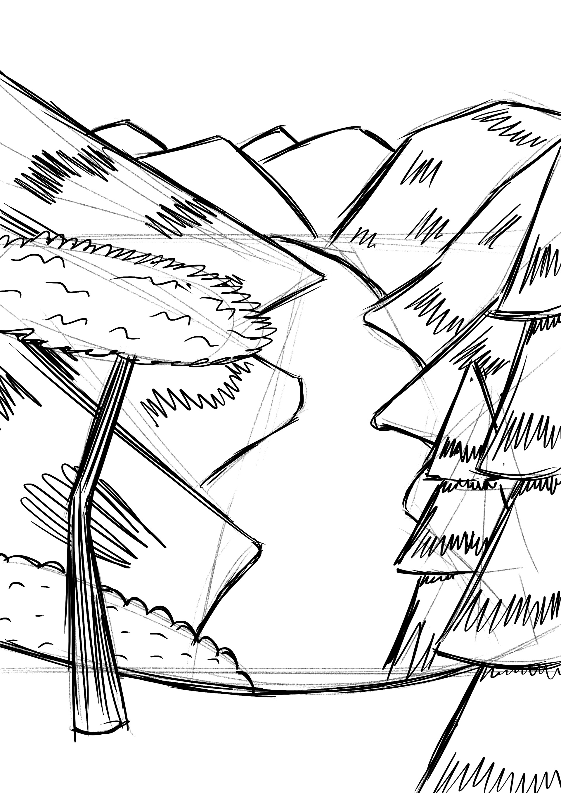 Fjord scene (sketch)