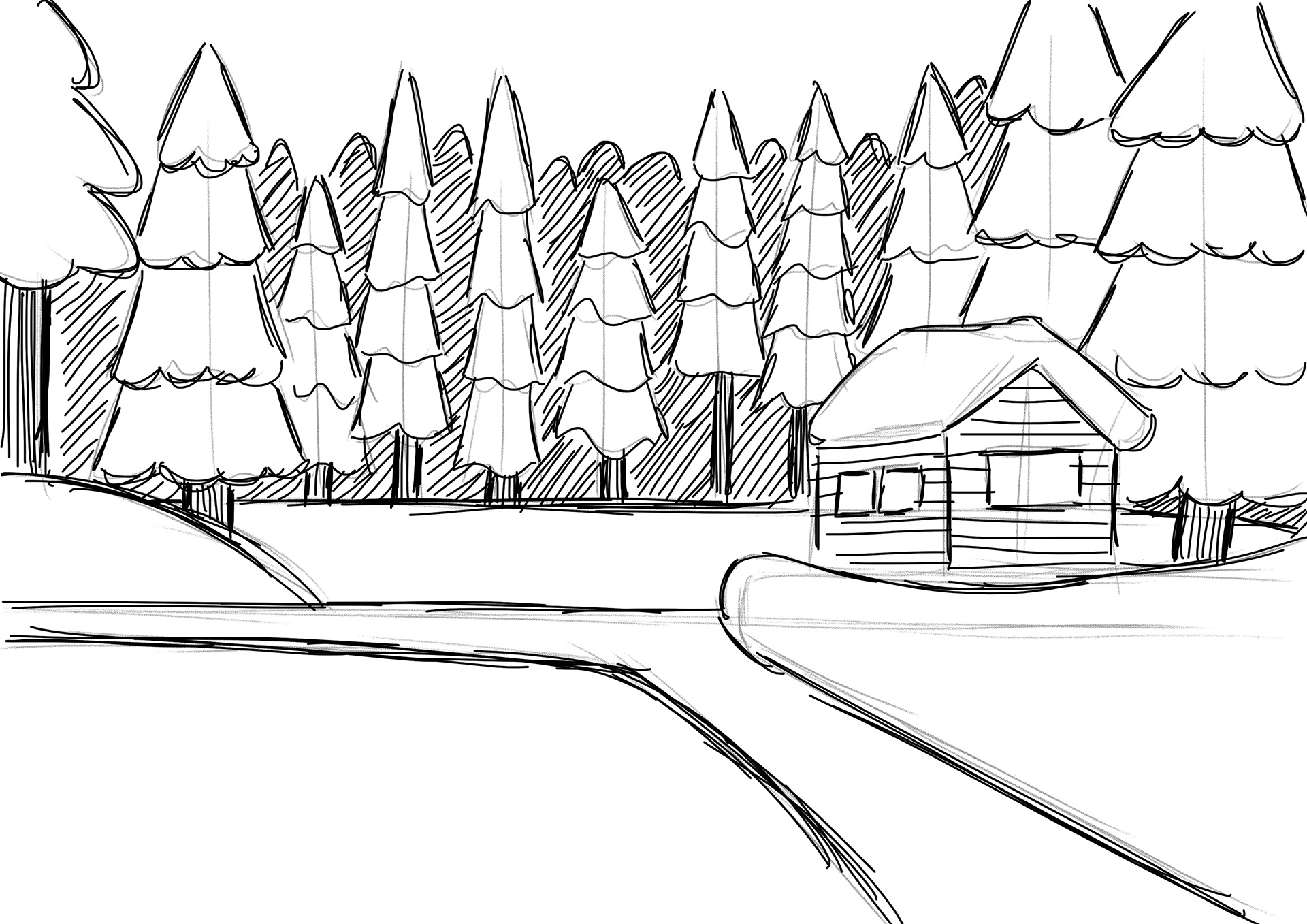 Winter Scene (rough sketch)