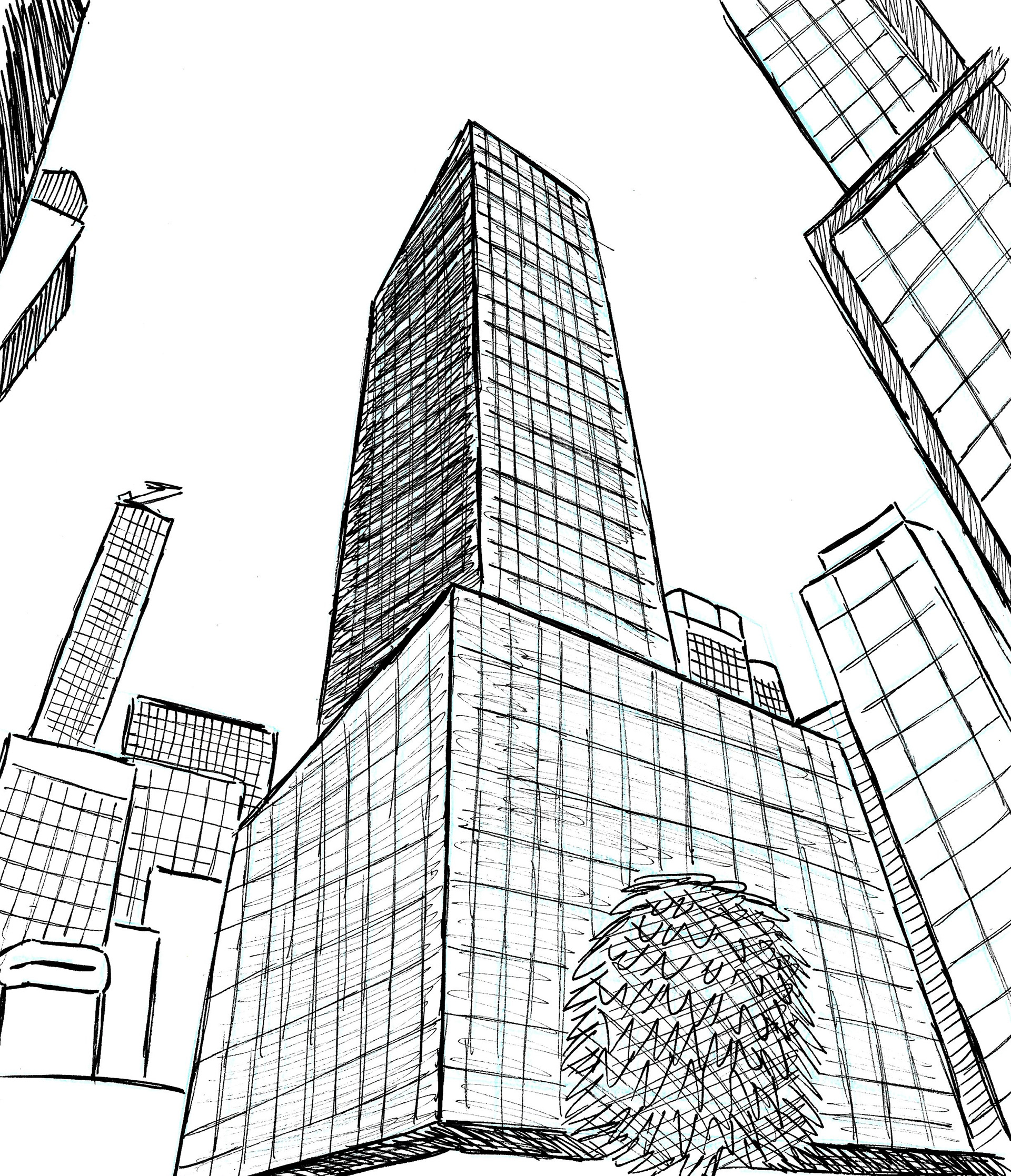 Worm's eye view
