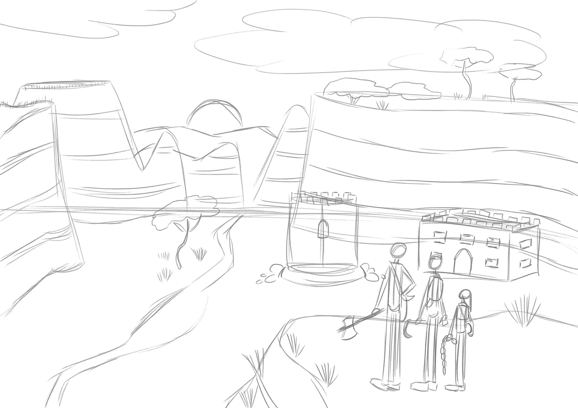 Desert Scene (sketch)
