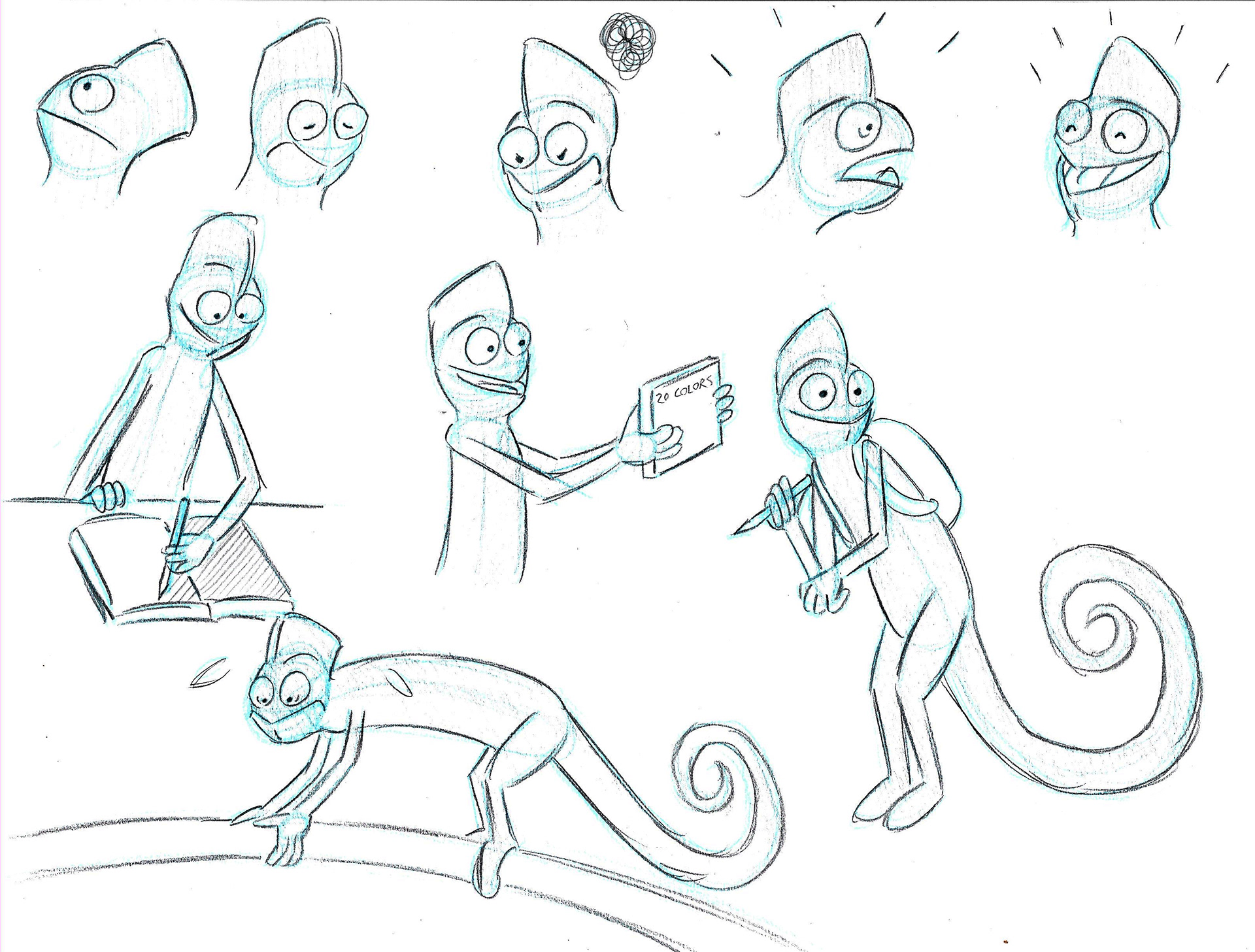 Sketches of the Chameleon (b/w)
