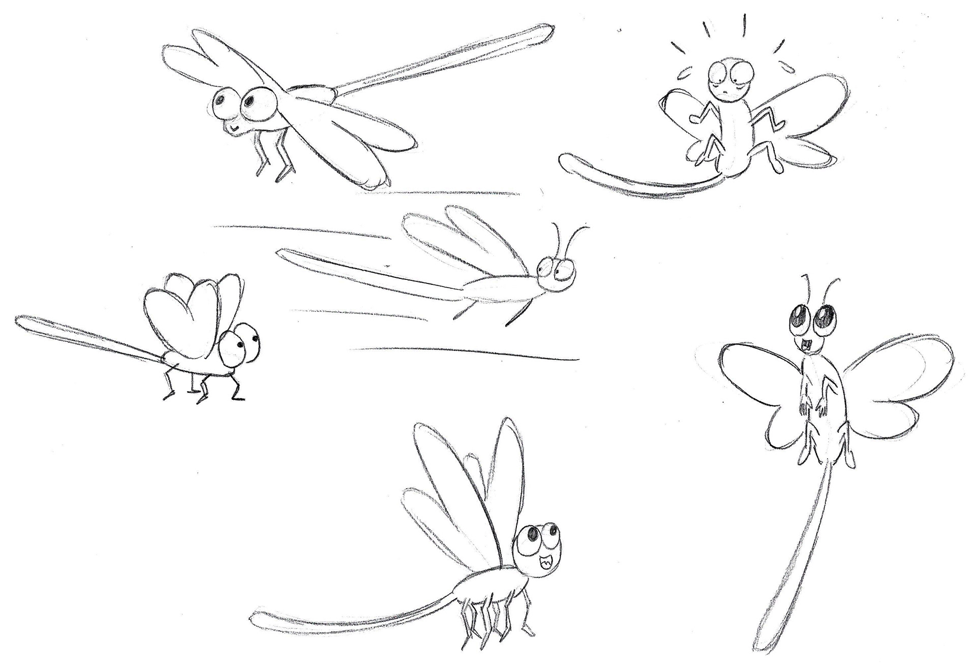 Character designs of the Dragonfly