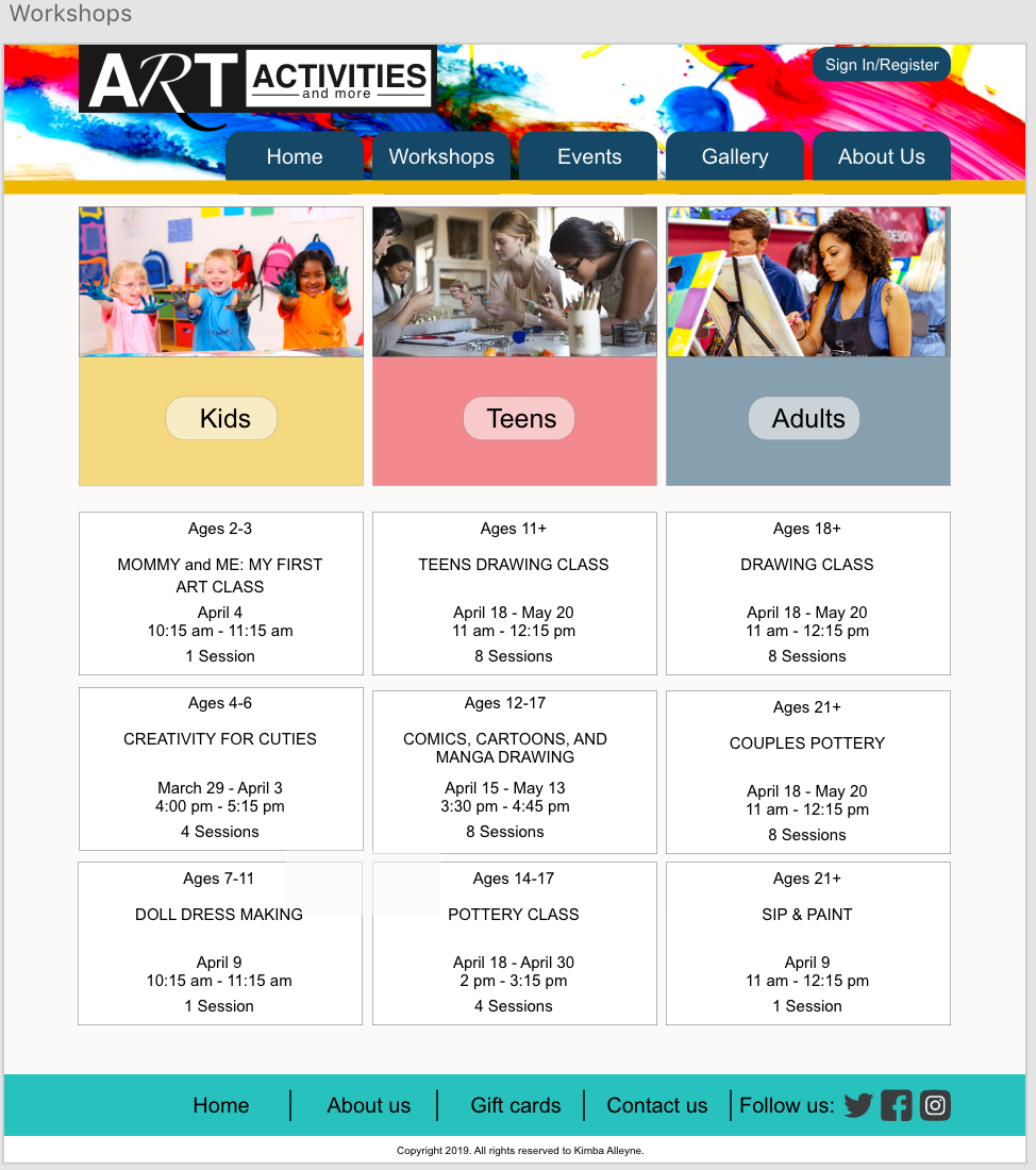 Workshop Page