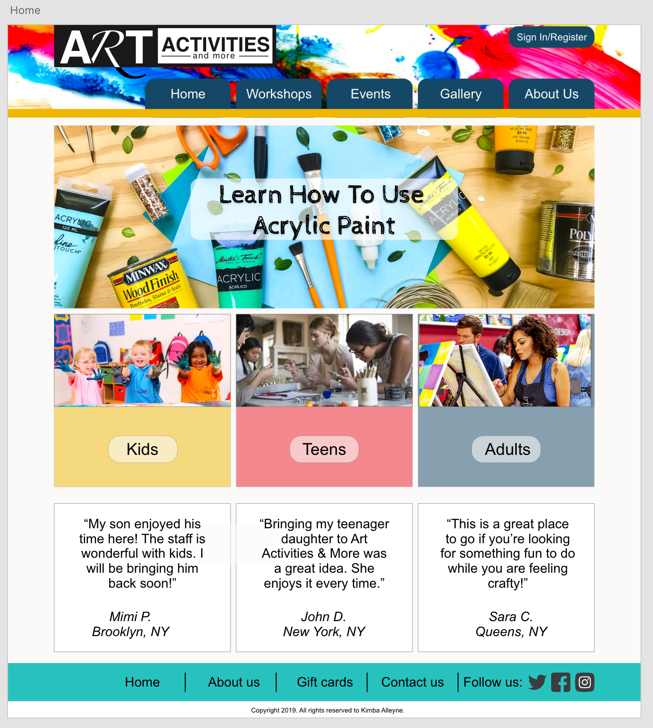 Website Home Page