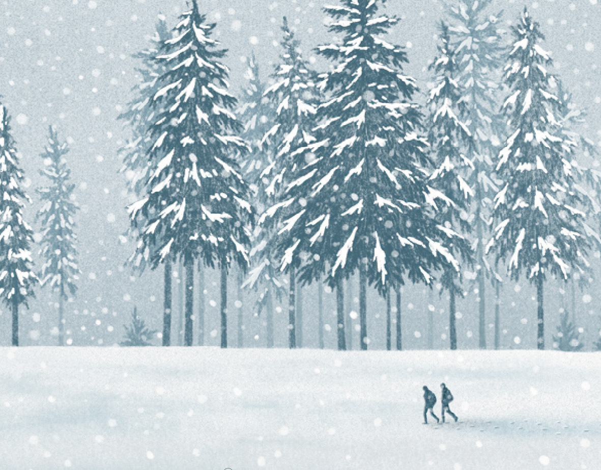 elmunuy drawing - winter walk