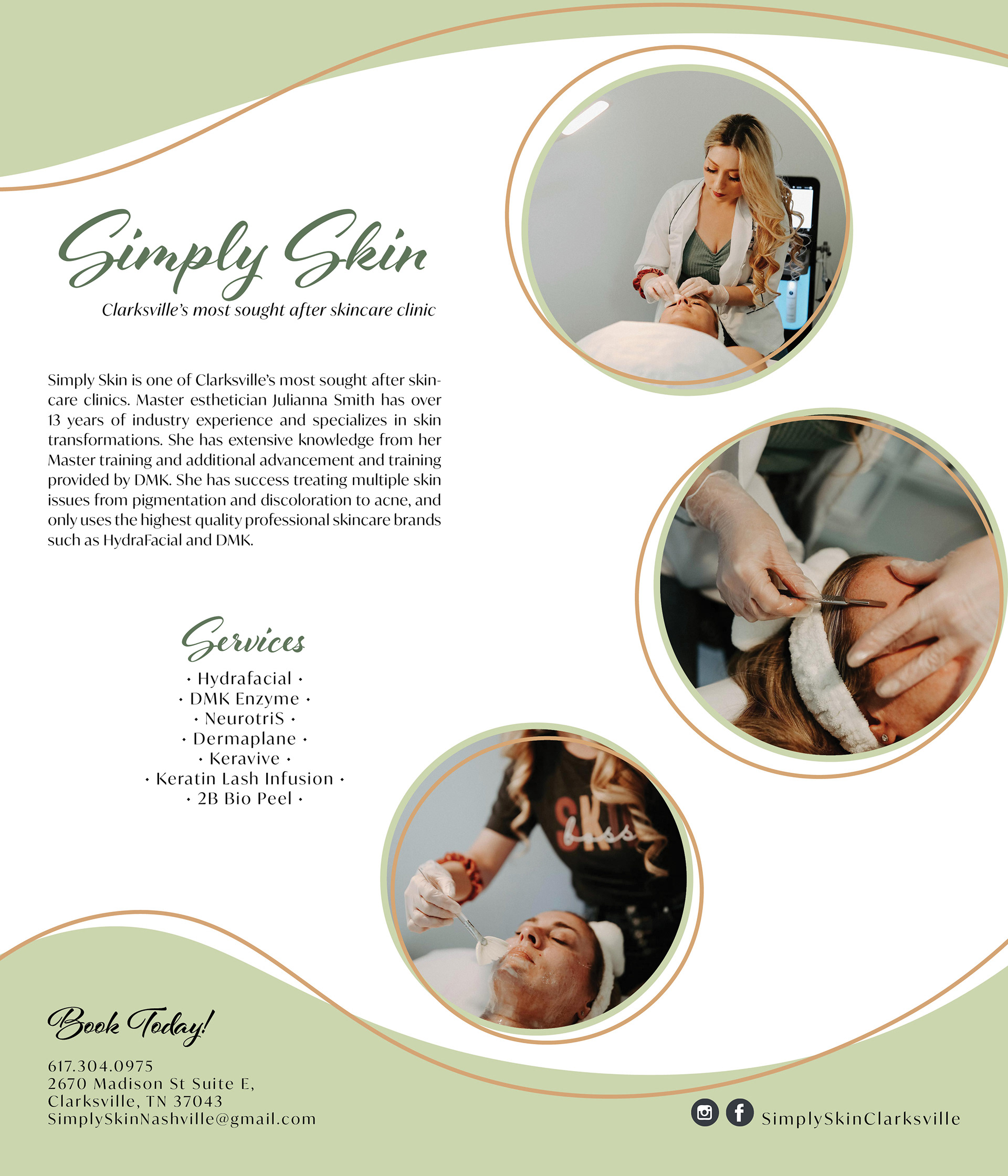 Simply Skin Clarksville - 1 Page Advertisement
