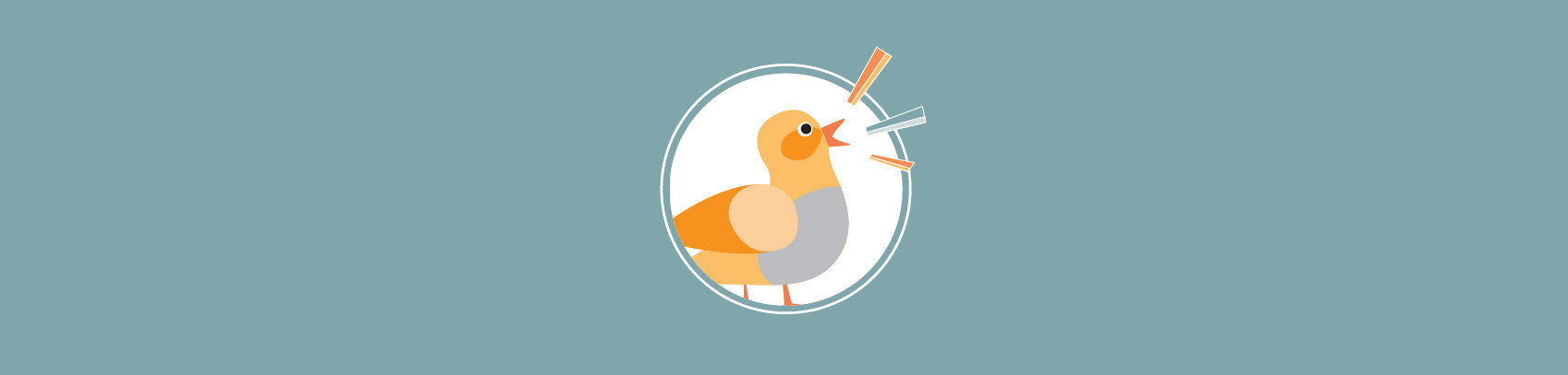 LASSA bird logo in a cartoon style with the bird shown chirping loudly. 