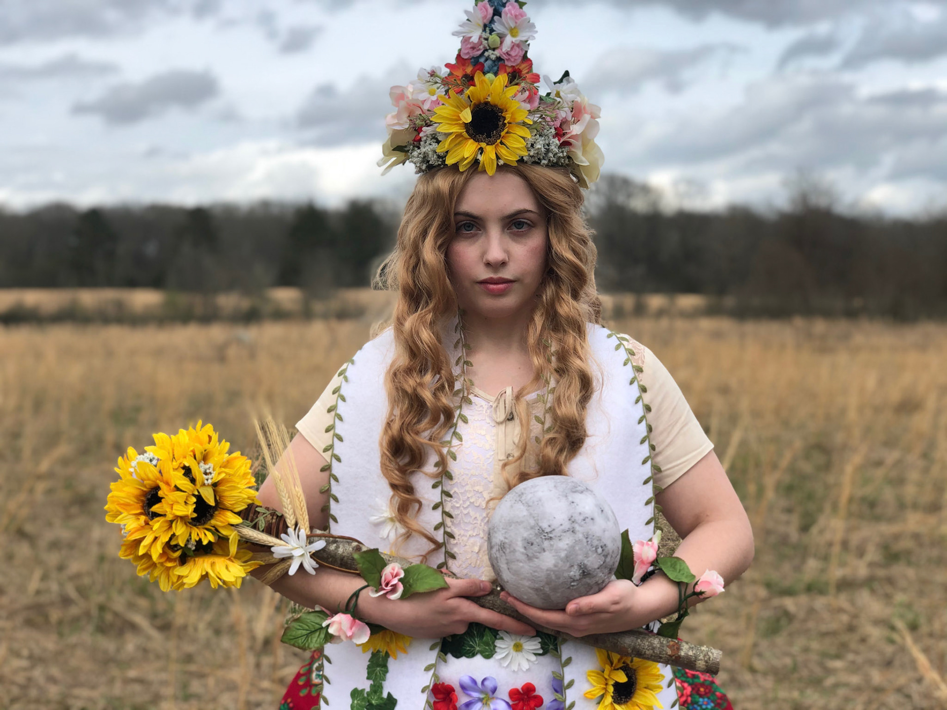 Cami Roebuck as The May Queen in S1E5 of the 12 Sacred Moons "May: The Flower Moon" written and directed by Cami Roebuck. May 2020.
