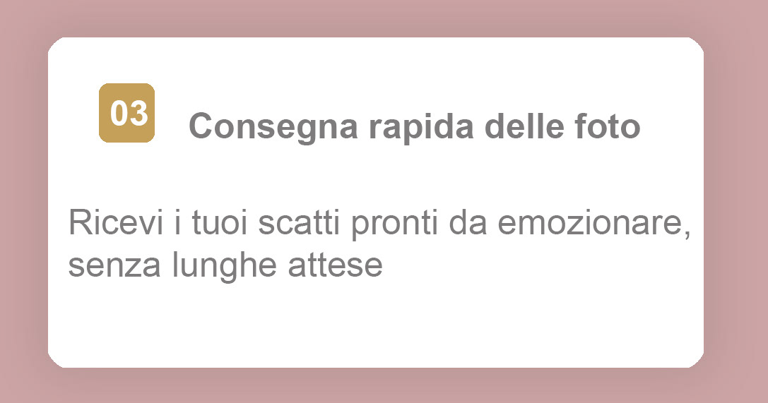 Consegna rapida delle foto