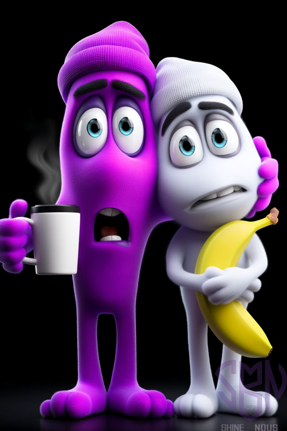 3D characters made in Midjourney v 7