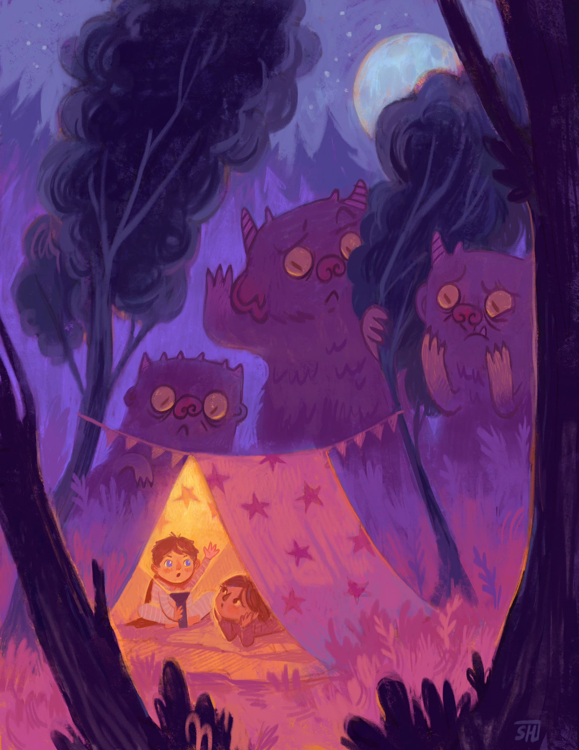 Scary Story; Procreate 2023