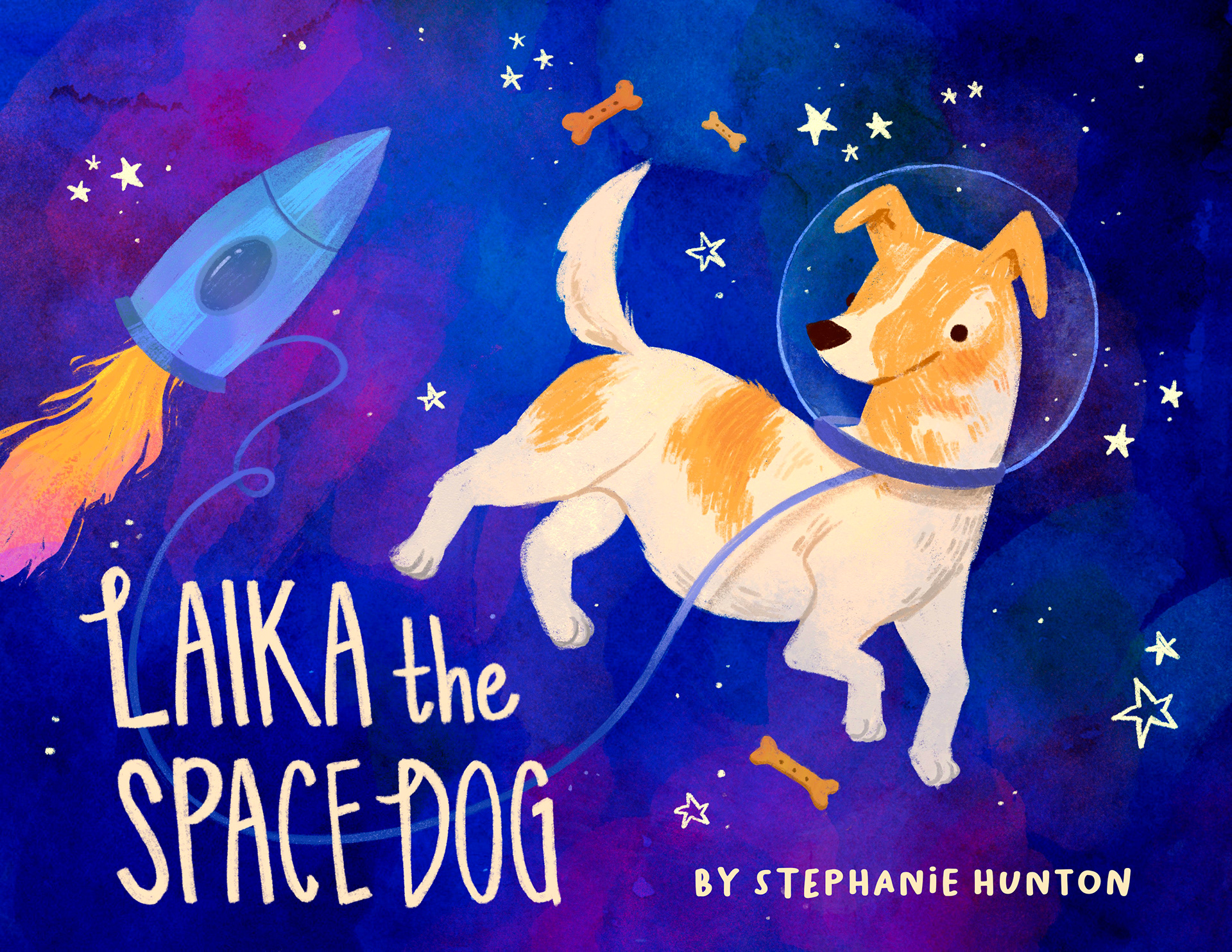 Laika the Space Dog Book Cover; Procreate 2022