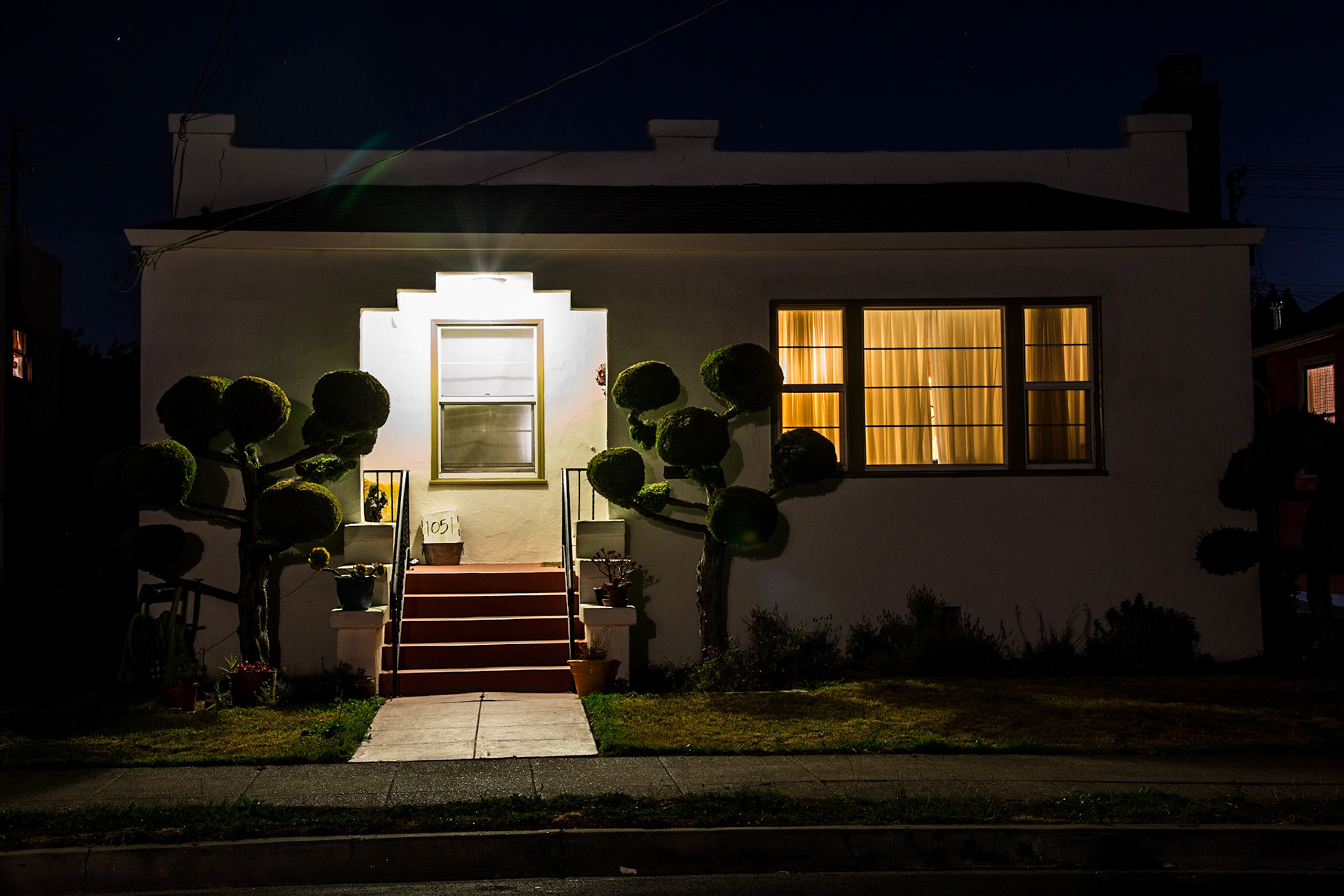 "Cornell Ave, 10:55 pm," Albany CA. July 2016