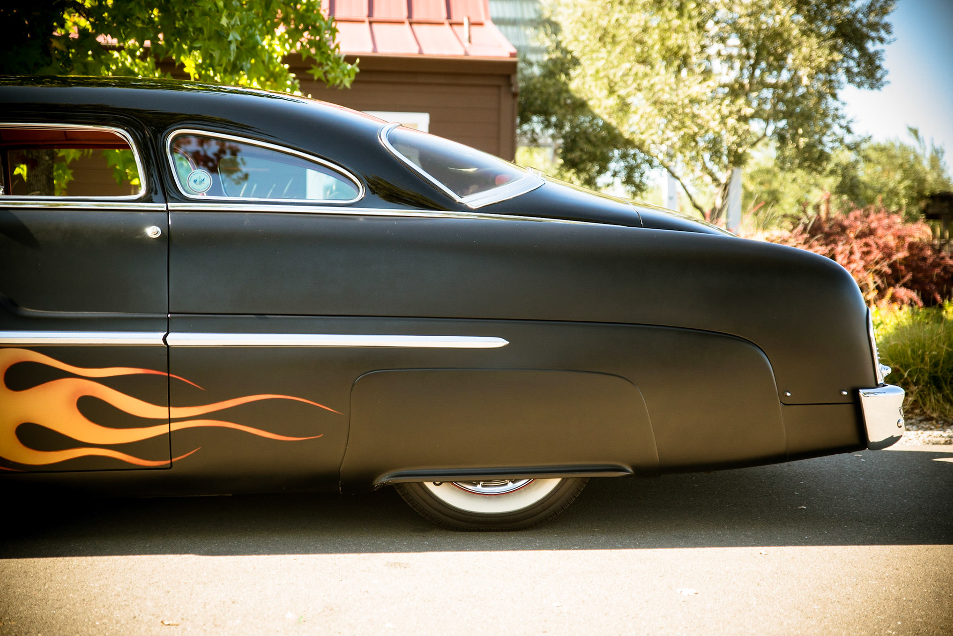 1951 Mercury, probably chop top customization, seen at a winery in Dry Creek Valley, Sonoma County. September, 2014.