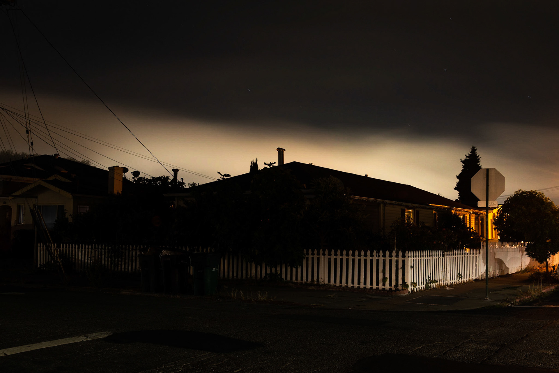 "Washington Ave, 10:31 pm," Albany CA, August 2019