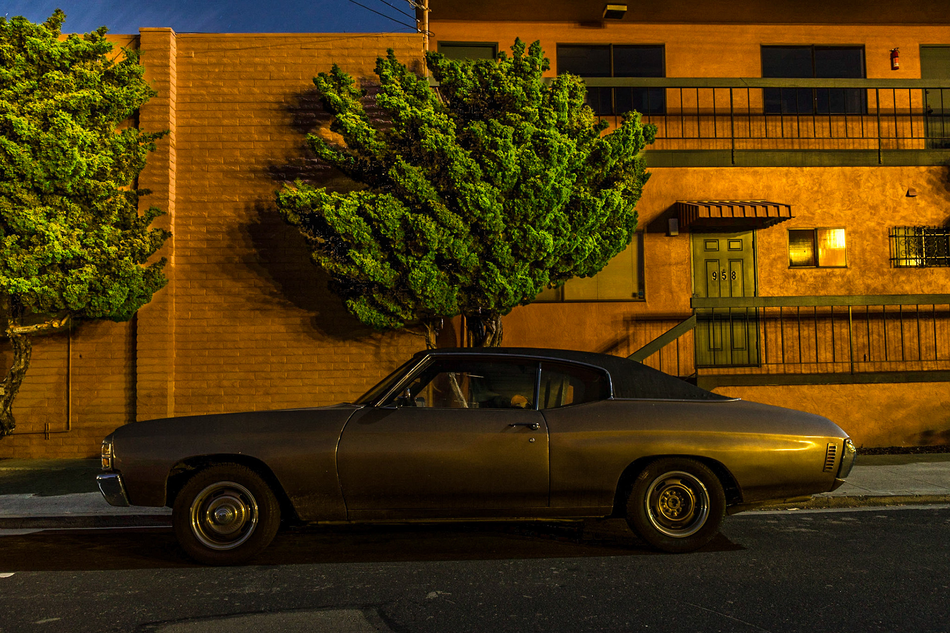 "Adams St, 11:17 pm," Albany CA. June, 2016