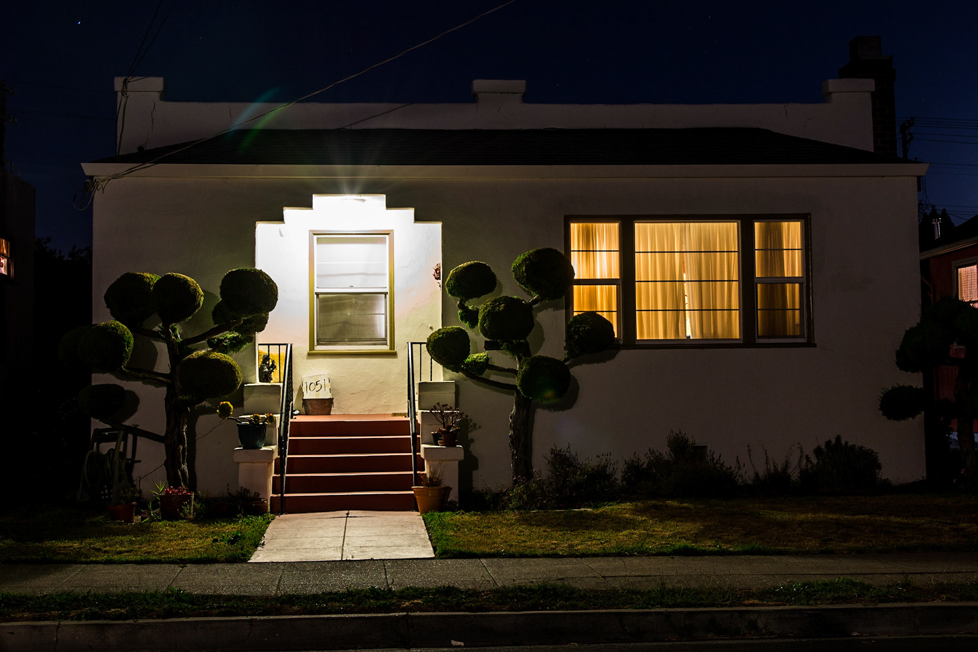 "Cornell Ave, 10:55 pm," Albany CA. July 2016