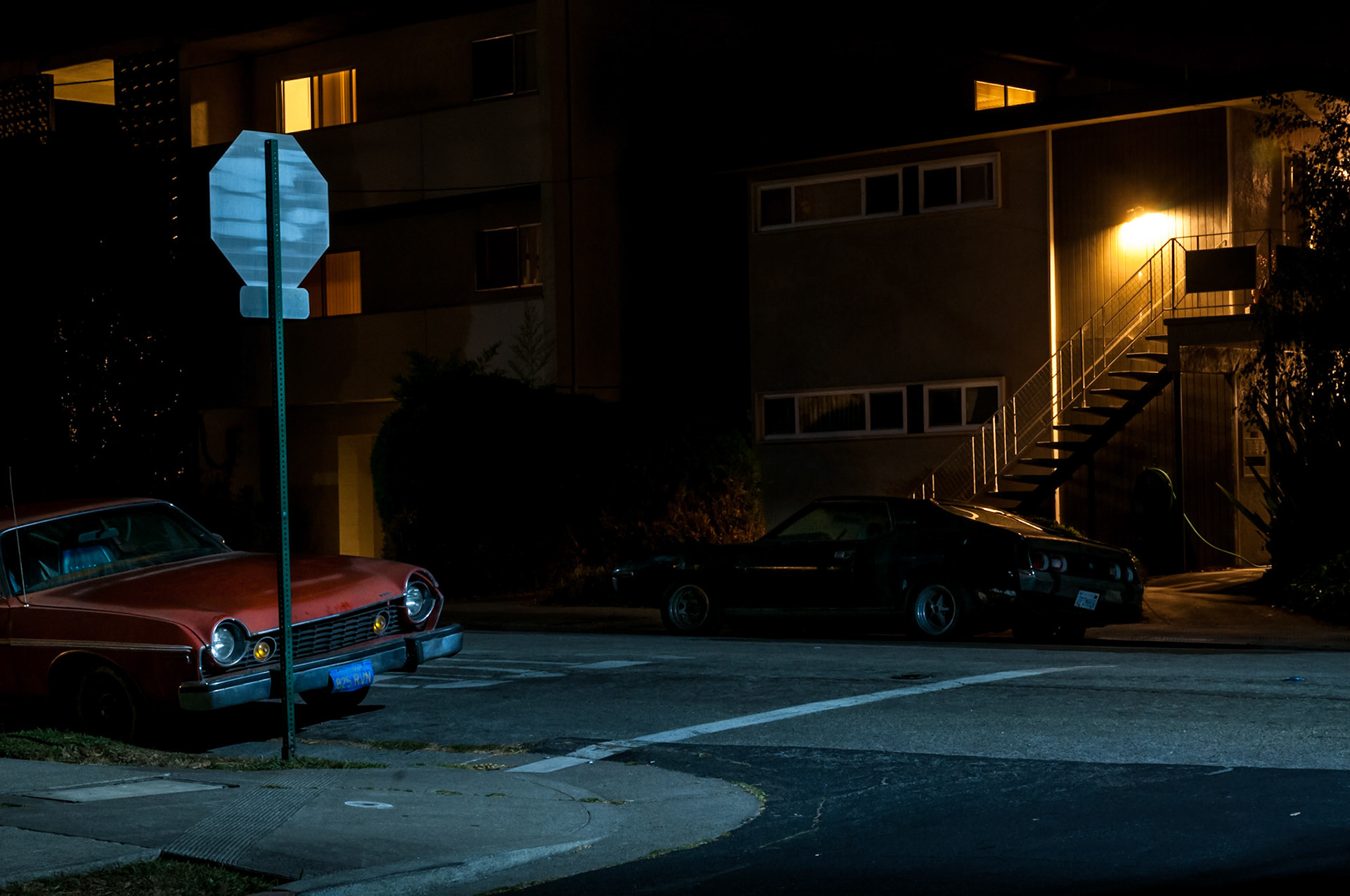 "Washington Ave, 8:43 pm," Albany CA 2010.