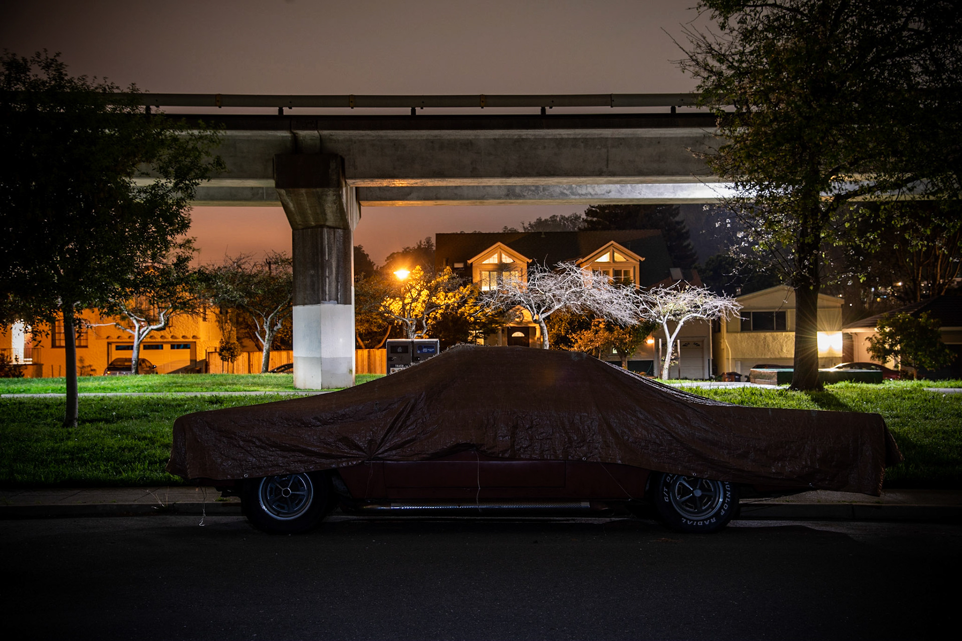 "San Gabriel Ave, 10:53 pm," Albany CA, April 2019