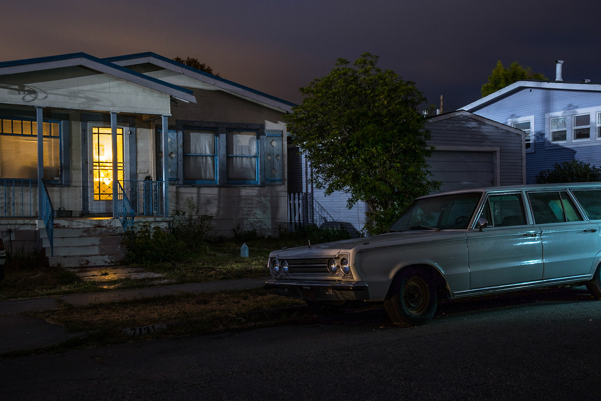 "B St, 8:34 pm," El Cerrito CA. August 2016