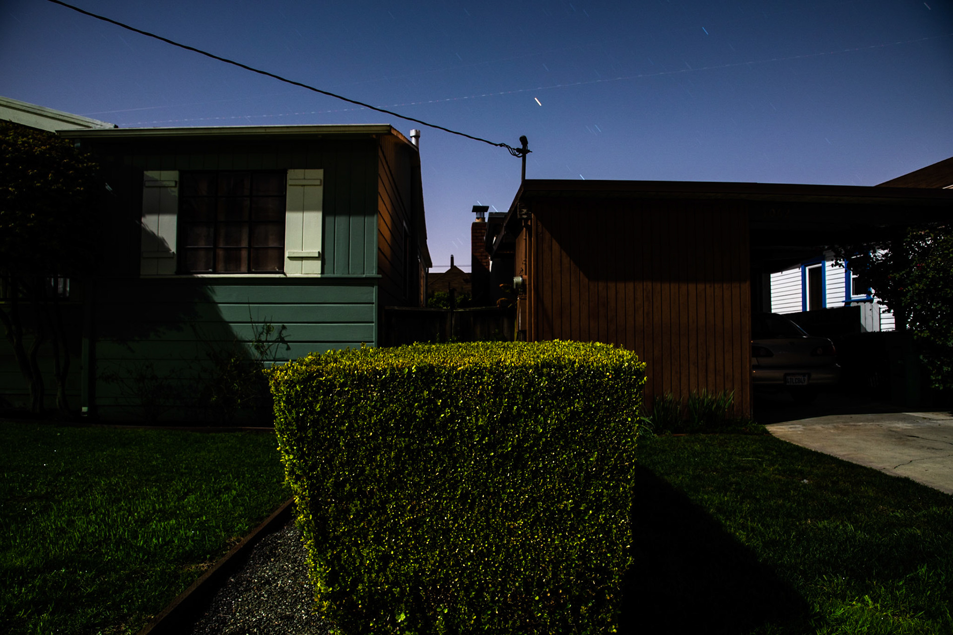 "Cornell Ave, 11:40 pm 11:51 pm," Albany CA, March 2019