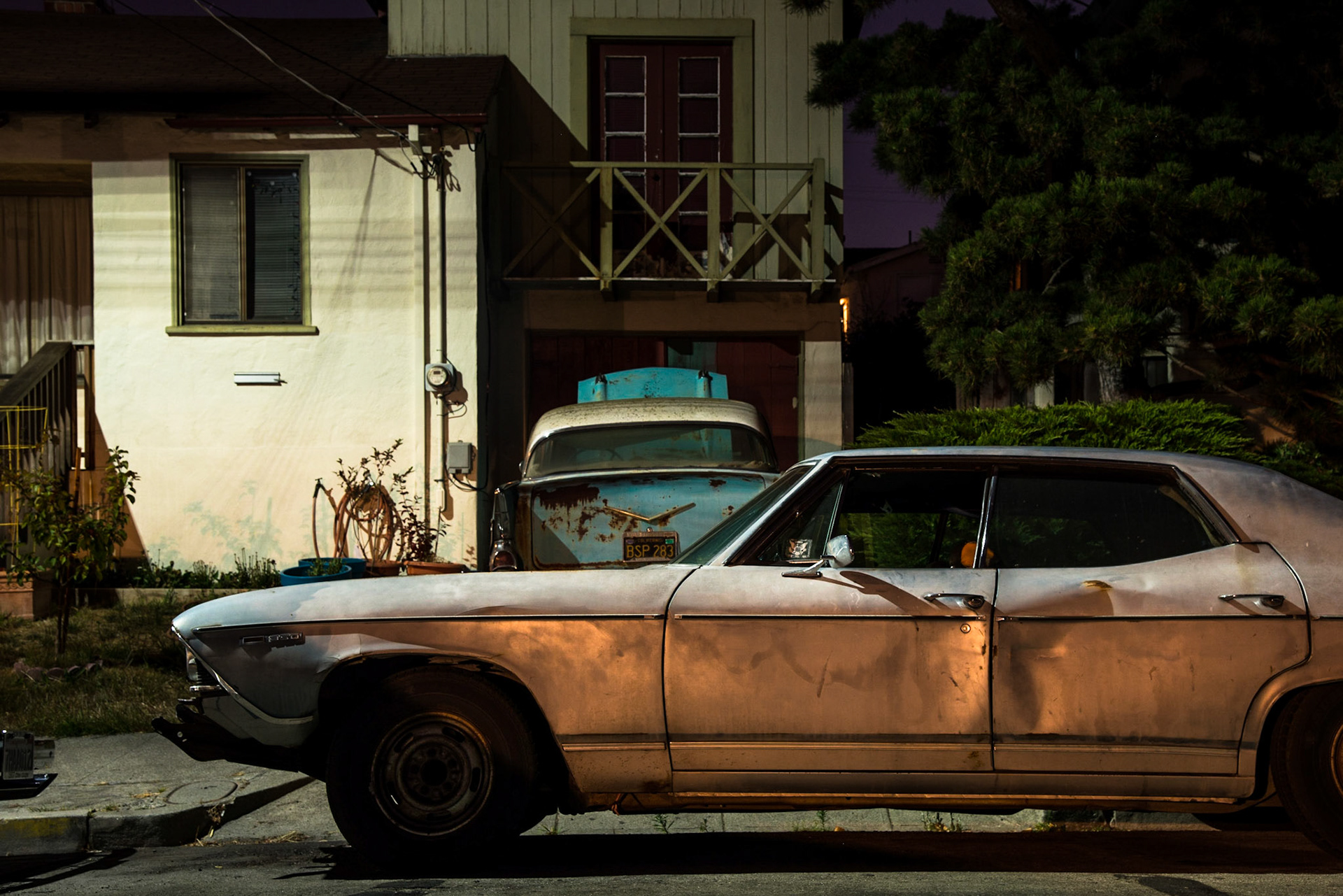 "Cornell Ave, 10:16 pm," Albany CA. July 2016