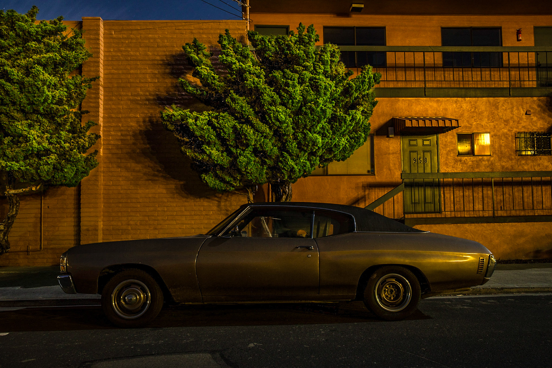 "Adams St, 11:17 pm," Albany CA. June, 2016