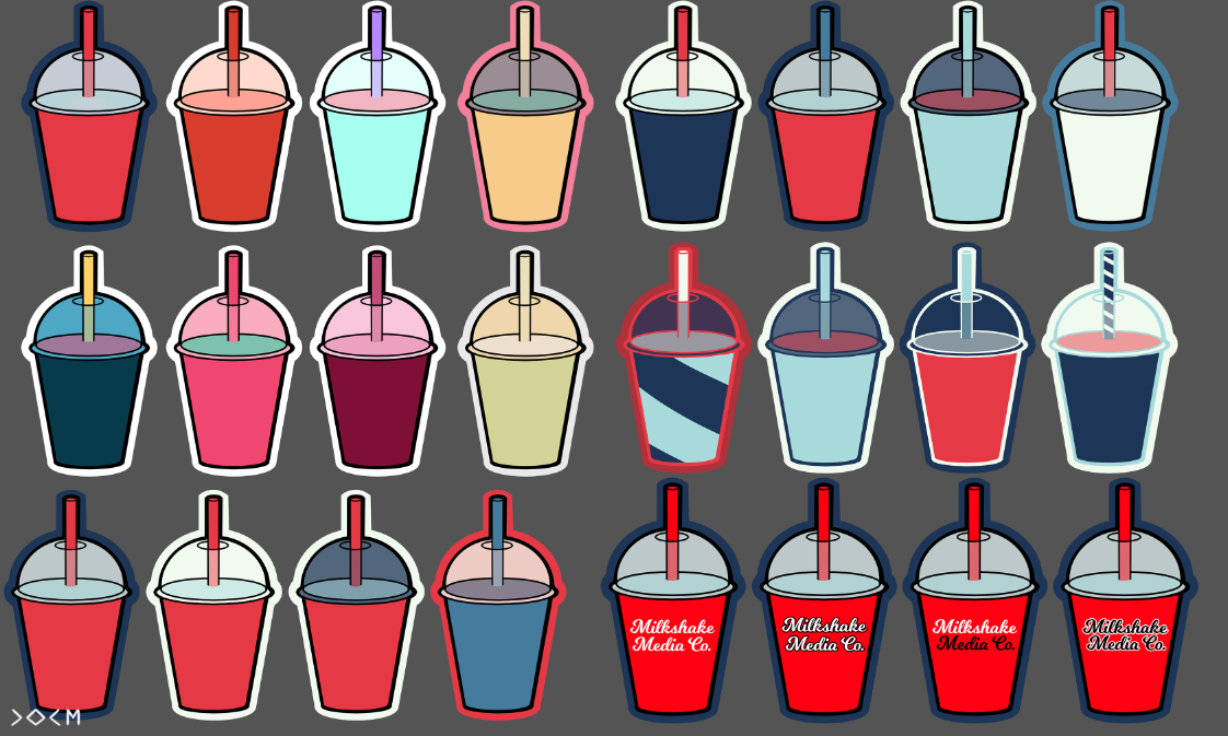 Milkshake Media Logo Concepts