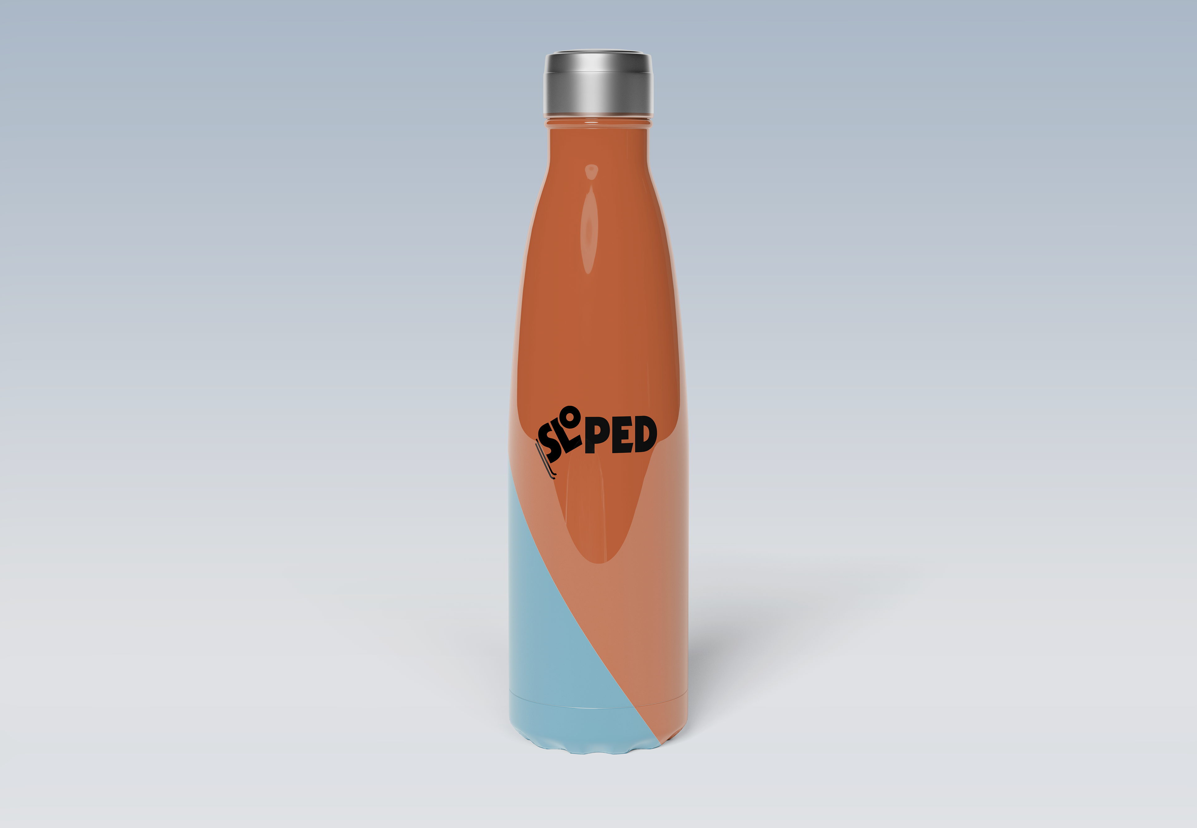 SLOPED branded water bottle.