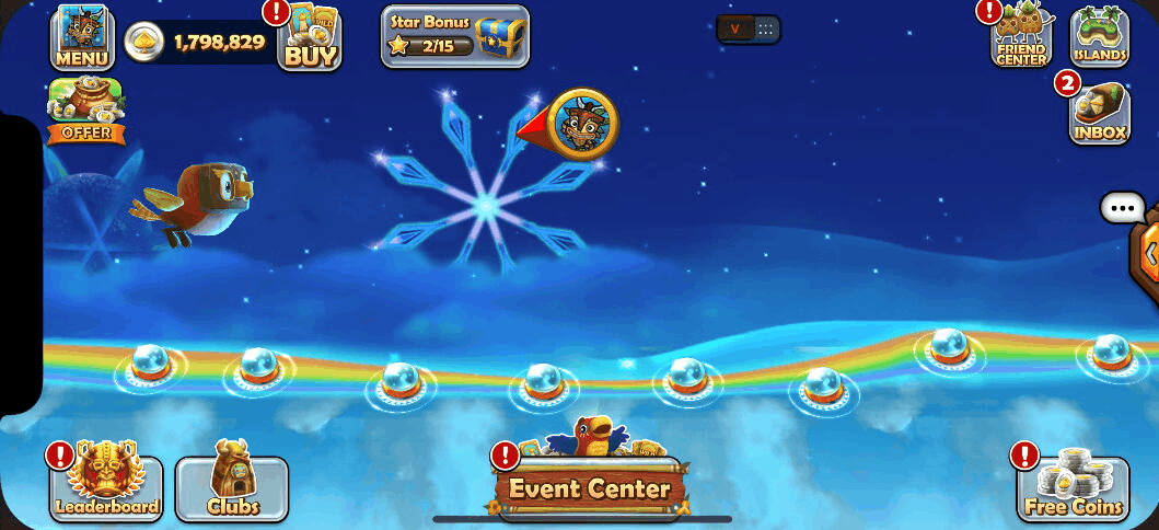Flying sky Manta Ray idle