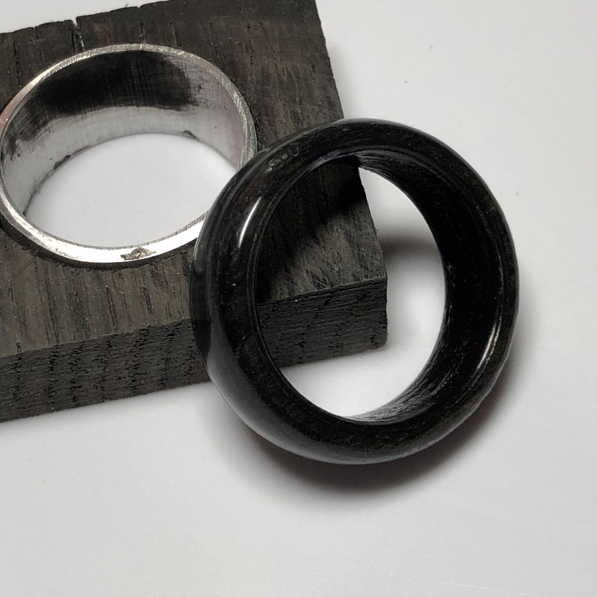 2,000 year-old bog oak, blackened aluminum core