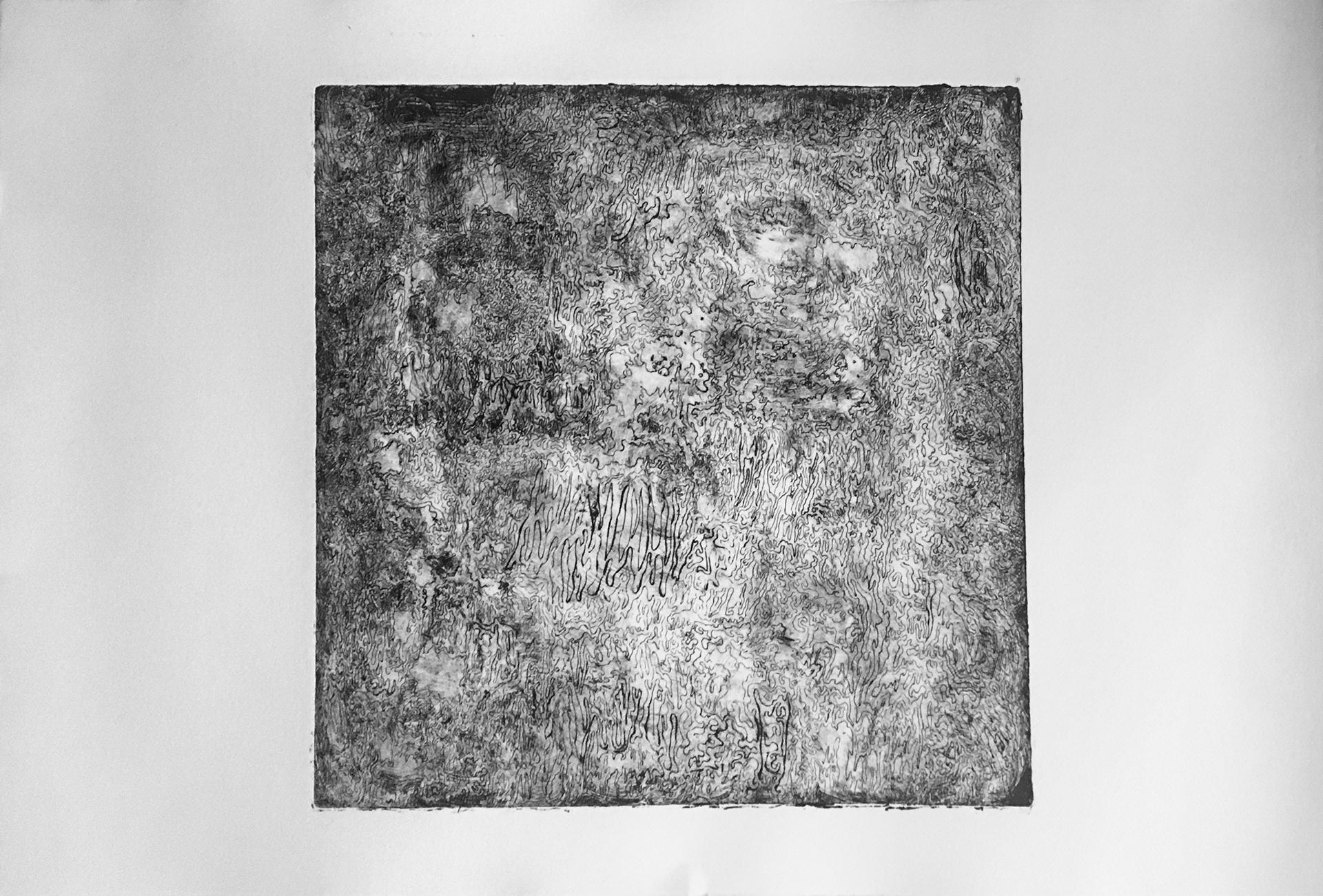12x12 inch Intaglio print