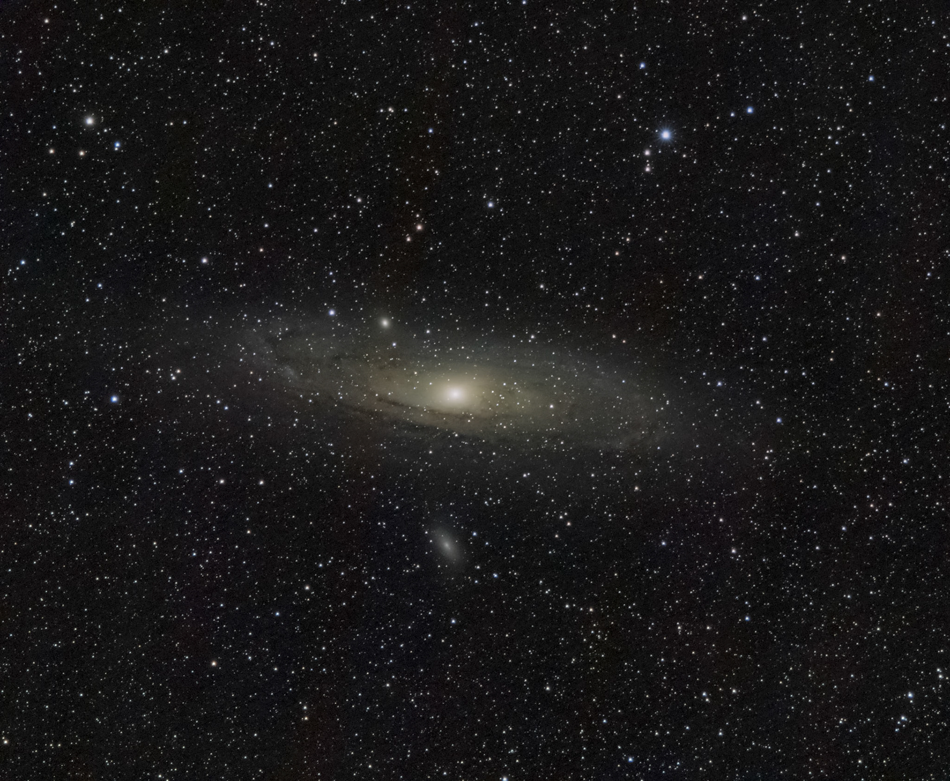 SIMPLE  =                    T / file does conform to FITS standardBITPIX  =                  -32 / number of bits per data pixelNAXIS   =                    3 / number of data axesNAXIS1  =                 3463 / length of data axis 1NAXIS2  =                 2849 / length of data axis 2NAXIS3  =                    3 / length of data axis 3EXTEND  =                    T / FITS dataset may contain extensionsCOMMENT   FITS (Flexible Image Transport System) format is defined in 'AstronomyCOMMENT   and Astrophysics', volume 376, page 359; bibcode: 2001A&amp;A...376..359HBZERO   =                   0. / Offset data range to that of unsigned shortBSCALE  =                   1. / Default scaling factorPROGRAM = 'Siril 1.4.4'        / Software that created this HDUDATE    = '2026-08-08T16:30:19' / UTC date that FITS file was createdDATE-OBS= '2026-08-07T23:37:16' / YYYY-MM-DDThh:mm:ss observation start, UTROWORDER= 'BOTTOM-UP'          / Order of the rows in image arrayEXPTIME =                  30. / [s]  Exposure time durationAPERTURE=     7.09999990463257 / Aperture of the instrumentISOSPEED=                 800. / ISO camera settingFOCALLEN=              192.598 / [mm]  Focal lengthXBINNING=                    1 / Camera binning modeYBINNING=                    1 / Camera binning modeXPIXSZ  =     3.72000002861023 / [um] Pixel X axis sizeYPIXSZ  =     3.72000002861023 / [um] Pixel Y axis sizeINSTRUME= 'Canon EOS R10'      / Instrument nameSTACKCNT=                  158 / Stack framesLIVETIME=                4740. / [s] Exposure time after deadtime correctionEXPSTART=     2461234.47524306 / [JD] Exposure start time (standard Julian date)EXPEND  =     2461260.52121528 / [JD] Exposure end time (standard Julian date)OBJCTRA = '00 43 6.154'        / [H M S] Image center Right AscensionOBJCTDEC= '+41 18 44.751'      / [D M S] Image center DeclinationRA      =     10.7756422445944 / [deg] Image center Right AscensionDEC     =     41.3124307014026 / [deg] Image center DeclinationCTYPE1  = 'RA---TAN-SIP'       / TAN (gnomic) projection + SIP distortionsCTYPE2  = 'DEC--TAN-SIP'       / TAN (gnomic) projection + SIP distortionsCUNIT1  = 'deg     '           / Unit of coordinatesCUNIT2  = 'deg     '           / Unit of coordinatesEQUINOX =                2000. / Equatorial equinoxCRPIX1  =                1732. / Axis1 reference pixelCRPIX2  =                1425. / Axis2 reference pixelCRVAL1  =     10.7756422445944 / [deg]  Axis1 reference valueCRVAL2  =     41.3124307014026 / [deg]  Axis2 reference valueLONPOLE =                 180. / Native longitude of celestial poleCDELT1  = -0.00110665957895367 / [deg]  X pixel sizeCDELT2  =  0.00110665517097319 / [deg]  Y pixel sizePC1_1   =   -0.726991571304064 / Linear transformation matrix (1, 1)PC1_2   =   -0.686646382975144 / Linear transformation matrix (1, 2)PC2_1   =    0.686579184494769 / Linear transformation matrix (2, 1)PC2_2   =   -0.727055034655904 / Linear transformation matrix (2, 2)A_ORDER =                    3 / SIP polynomial degree, axis 1, pixel-to-skyA_0_0   =                   0.A_1_0   =                   0.A_0_1   =                   0.A_2_0   = 2.28421317693075E-07A_1_1   = 5.06789202088026E-07A_0_2   = 9.62108385195512E-08A_3_0   = -8.55339189698724E-10A_2_1   = 1.10581798875887E-11A_1_2   = -8.53341671387894E-10A_0_3   = 1.42881675248336E-12B_ORDER =                    3 / SIP polynomial degree, axis 2, pixel-to-skyB_0_0   =                   0.B_1_0   =                   0.B_0_1   =                   0.B_2_0   =  2.9141223298252E-07B_1_1   = 1.29433502267742E-07B_0_2   = 8.29085467419619E-07B_3_0   = 3.80737158517887E-12B_2_1   = -8.48859560493647E-10B_1_2   = -3.0821113922542E-12B_0_3   = -8.57944464584825E-10AP_ORDER=                    3 / SIP polynomial degree, axis 1, sky-to-pixelAP_0_0  =  0.00210793424746951AP_1_0  = -1.23834631474695E-05AP_0_1  = 1.13694258968588E-06AP_2_0  = -2.32321770017559E-07AP_1_1  = -5.14703021409215E-07AP_0_2  = -9.78809342454451E-08AP_3_0  = 8.66866870911757E-10AP_2_1  = -1.13433958772228E-11AP_1_2  = 8.66055564630213E-10AP_0_3  = -1.73555899401162E-12BP_ORDER=                    3 / SIP polynomial degree, axis 2, sky-to-pixelBP_0_0  =  0.00451071501048957BP_1_0  = 6.45015299974806E-07BP_0_1  = -8.96355531254667E-06BP_2_0  = -2.9585701042386E-07BP_1_1  = -1.31892632062595E-07BP_0_2  = -8.39856099113298E-07BP_3_0  = -3.88524156464283E-12BP_2_1  = 8.60806606130048E-10BP_1_2  = 3.07946728249471E-12BP_0_3  = 8.68461802512455E-10PLTSOLVD=                    TEND