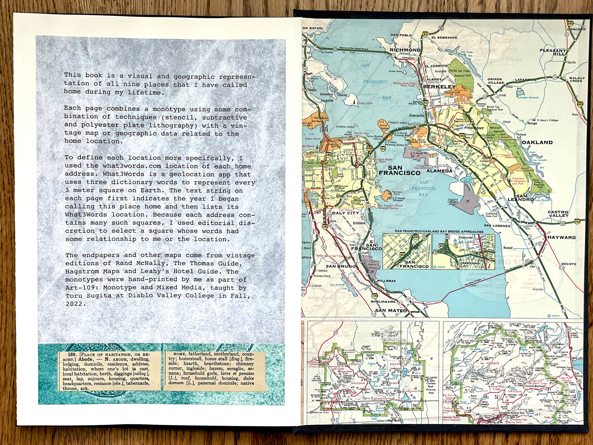 Accordion Book - Colophon and Inside Back Cover