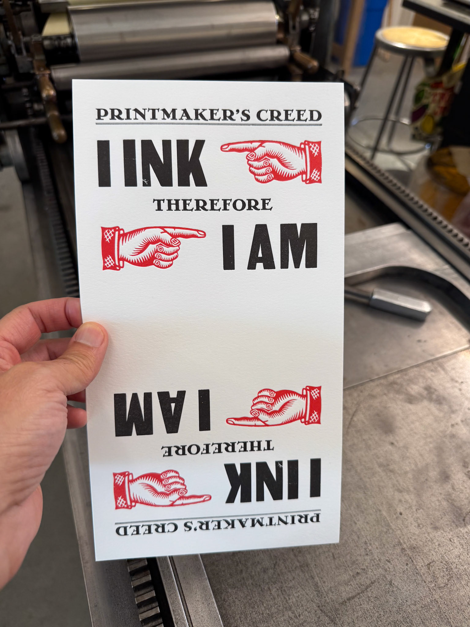 Postcards printed 2-up in two colors.