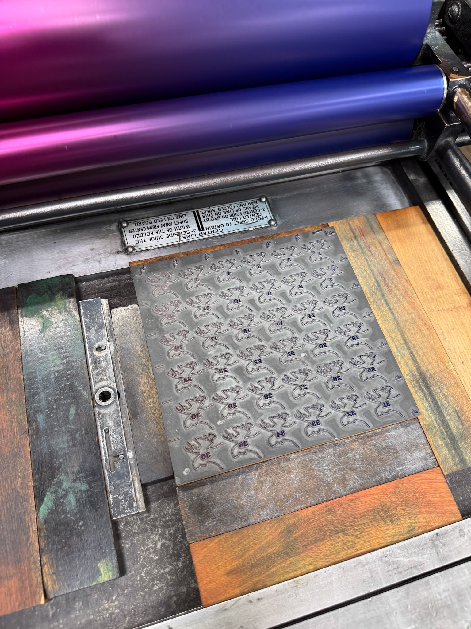 Putting my moose obsession to work. Found this old "cut" at the SF Center for the Book. Had to print with it, but what?