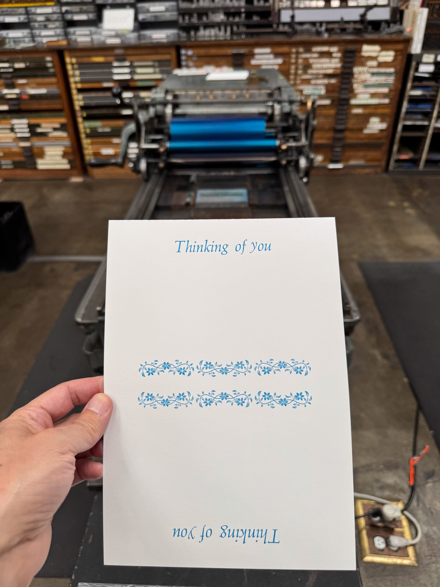 Polymer plate stationery. 2-up cards.