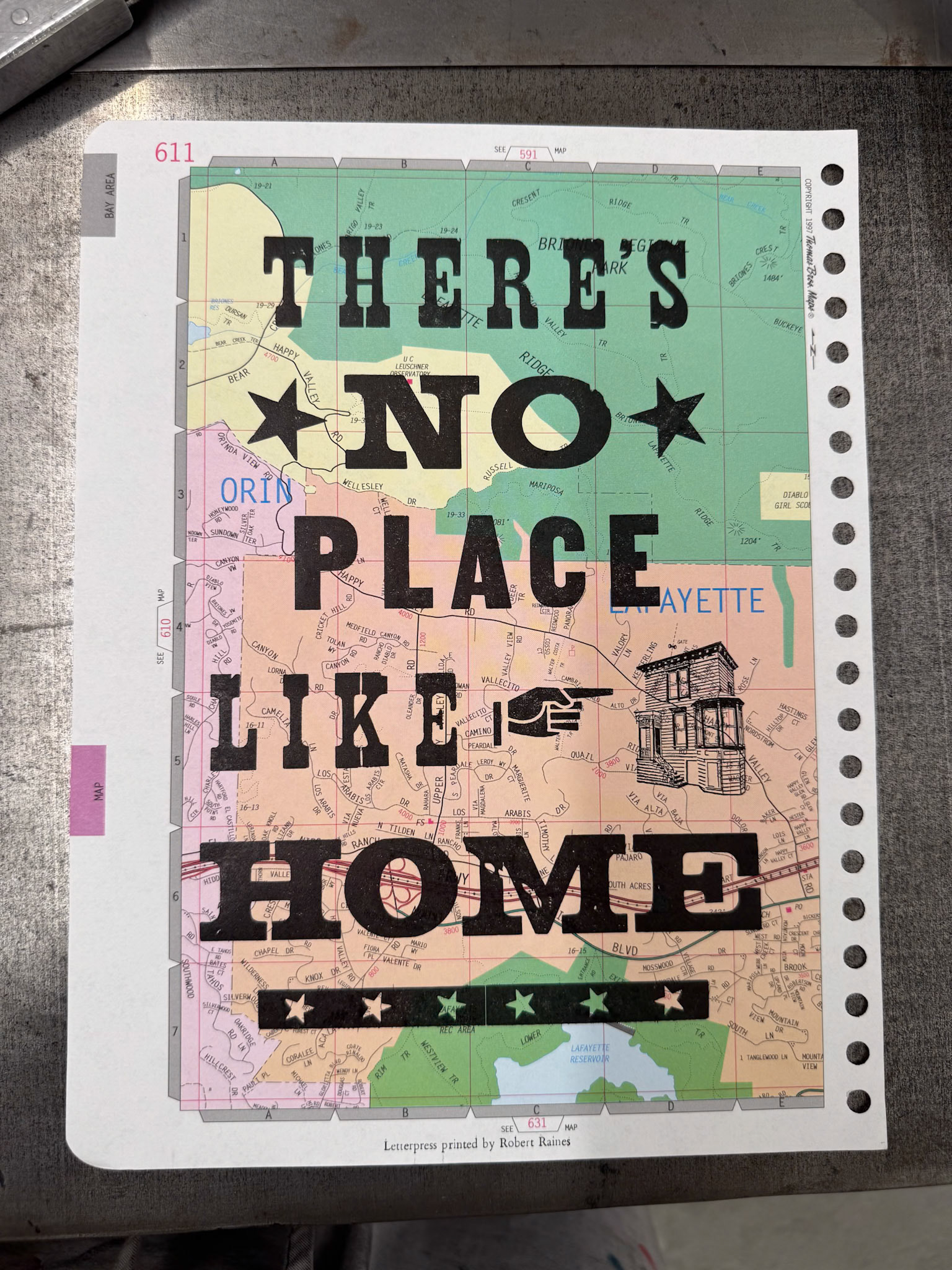 Printed on recycled Thomas Guide road atlas