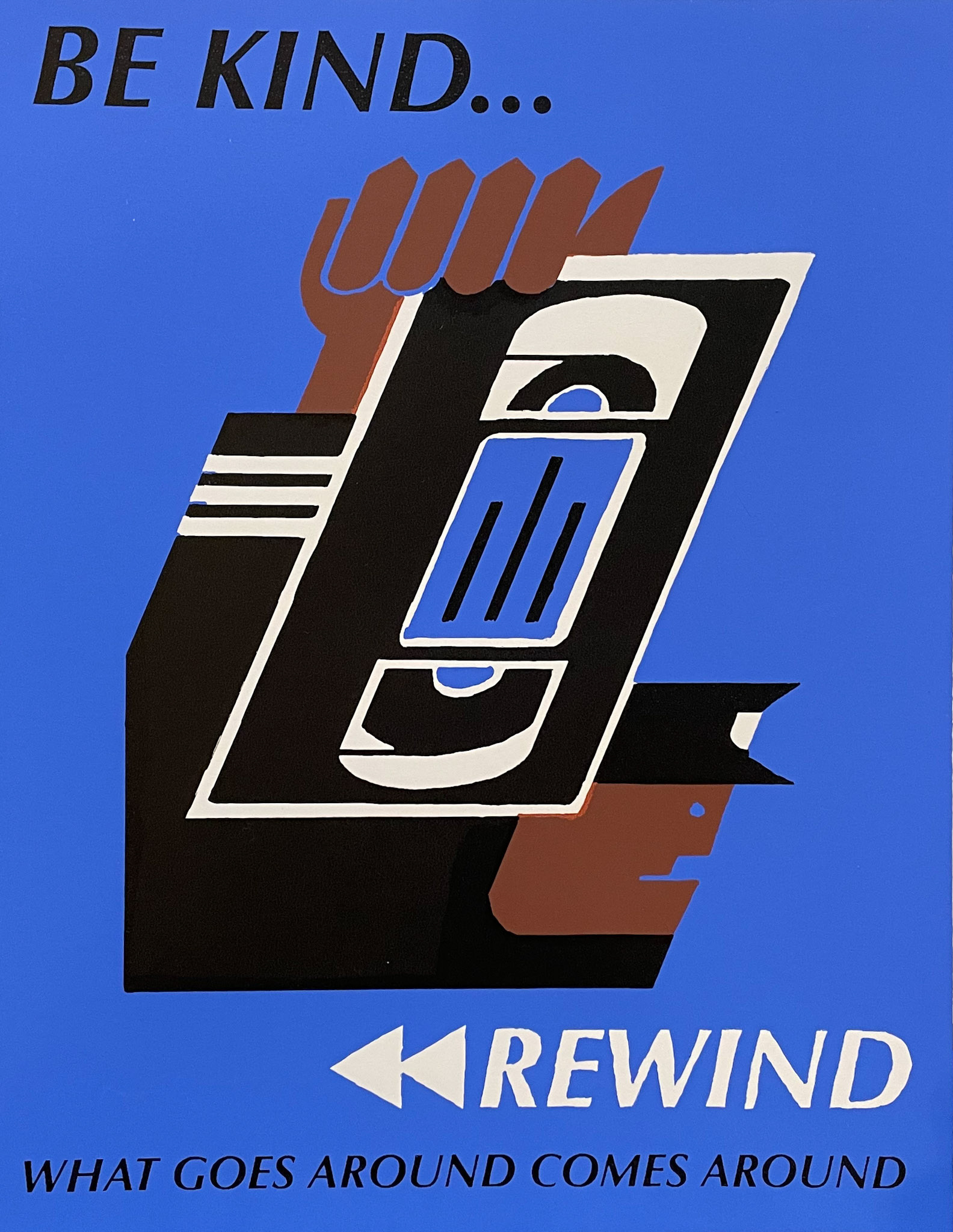 3-color hand-drawn print