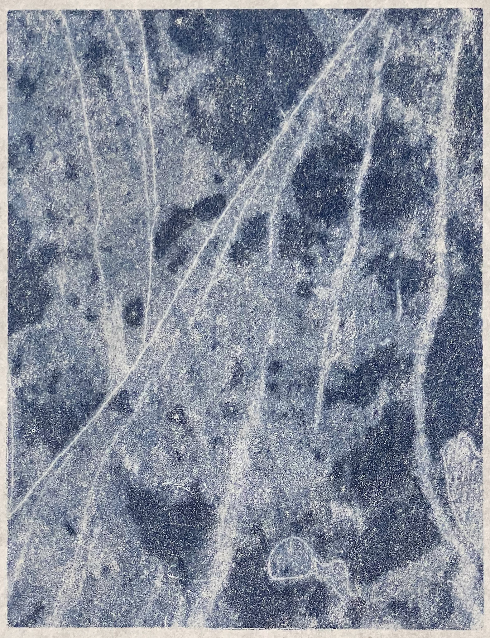 Ghost print on Japanese paper