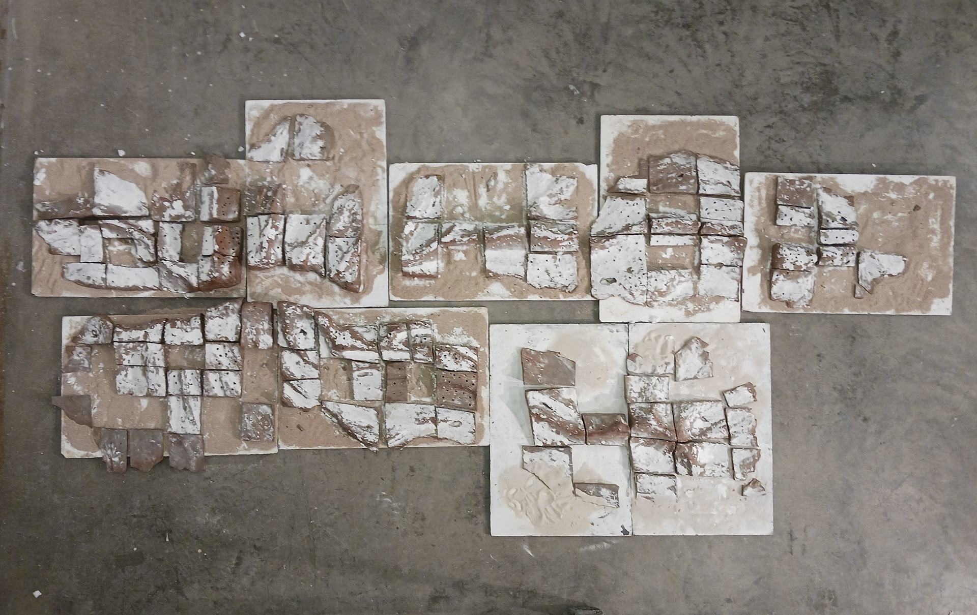 Queen, biproduct mold on kiln shelves