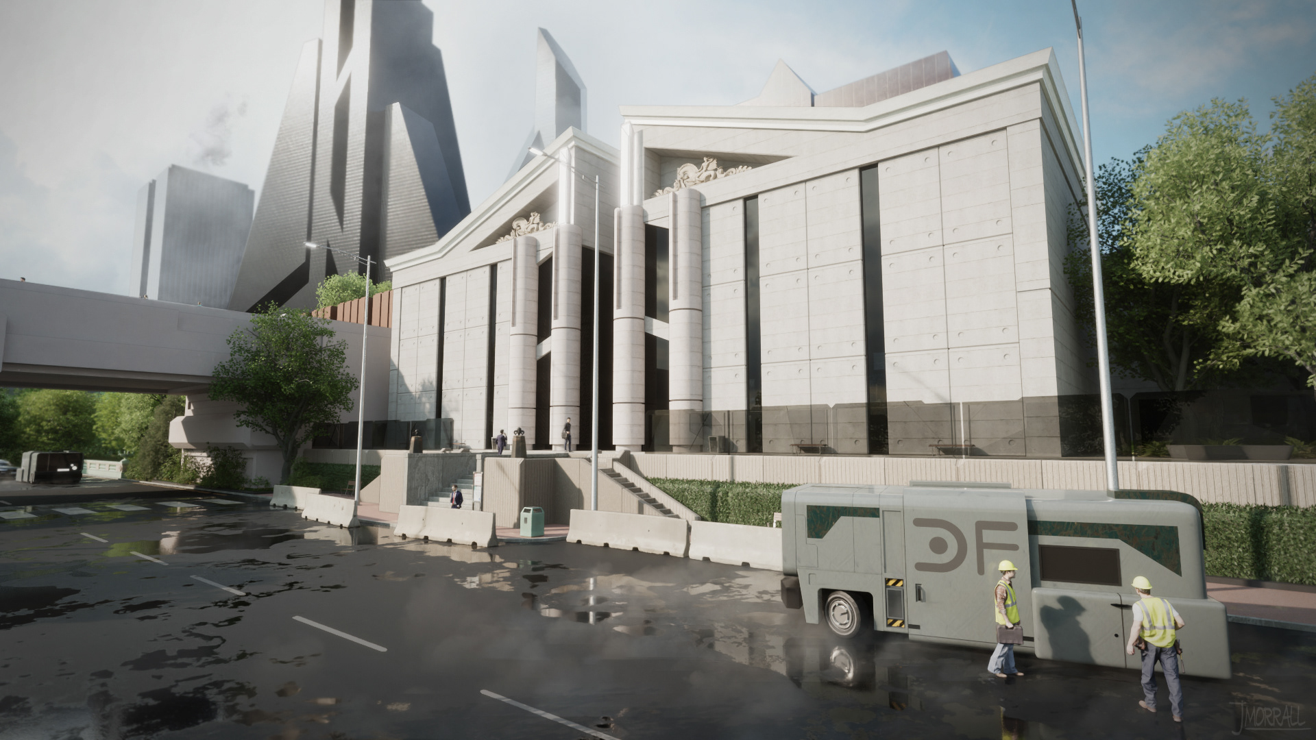 SNOWCRASH - THE FED BUILDING EXTERIOR