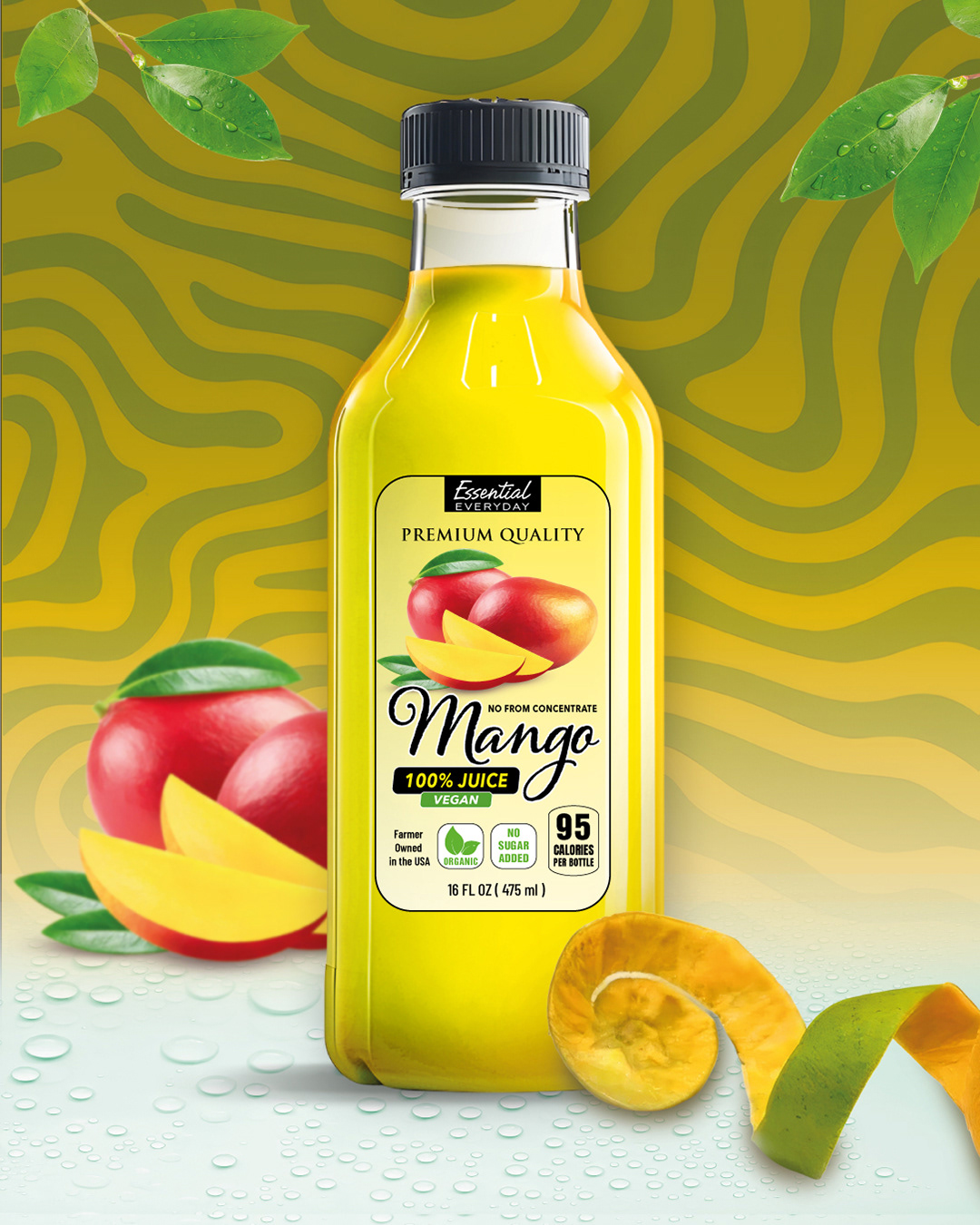 Mango Juice Packaging & Label Design