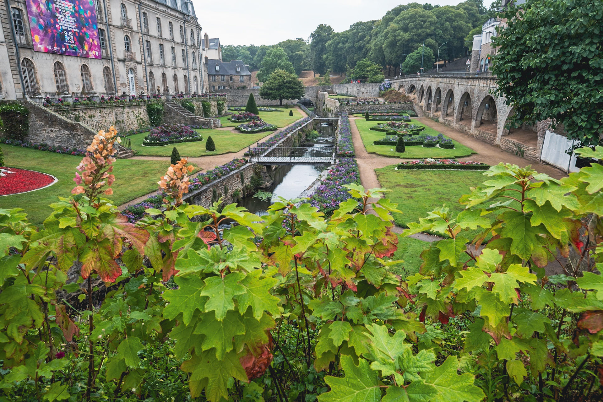 Vue des jardins des remparts